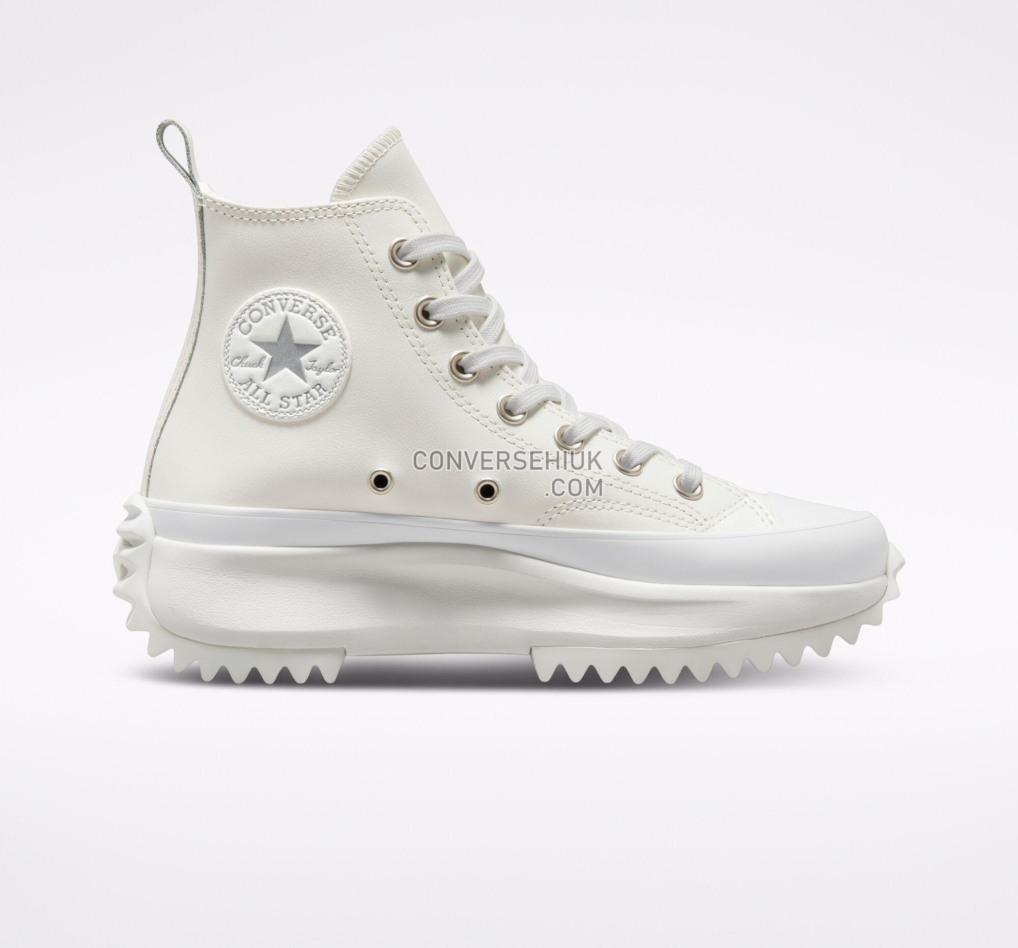 Converse Run Star Hike Platform Iridescent Leather Vintage White/Pure Silver A03714C Shoes