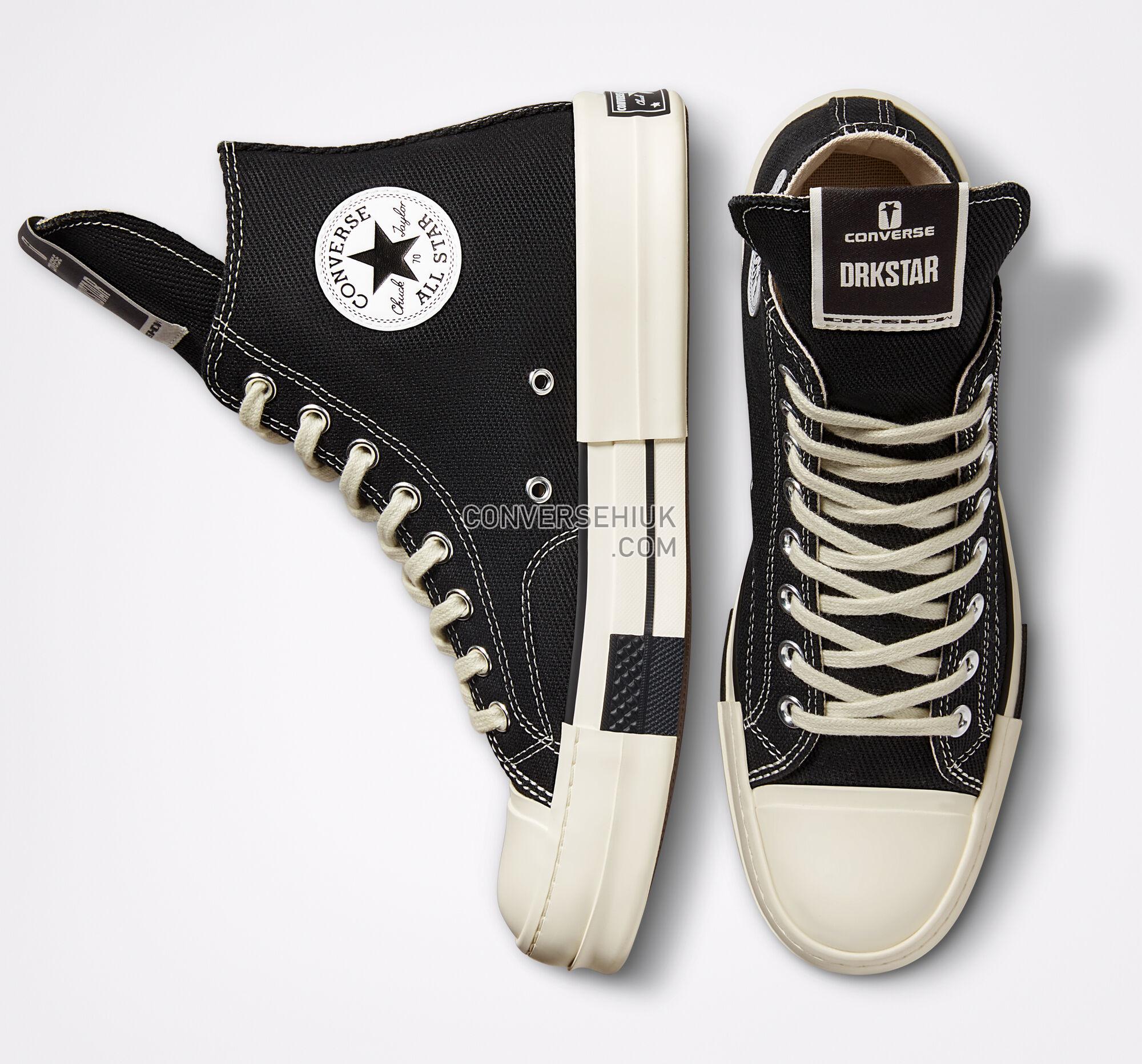 Converse x DRKSHDW DRKSTAR Chuck 70 Black/Egret/Black A00130C Shoes