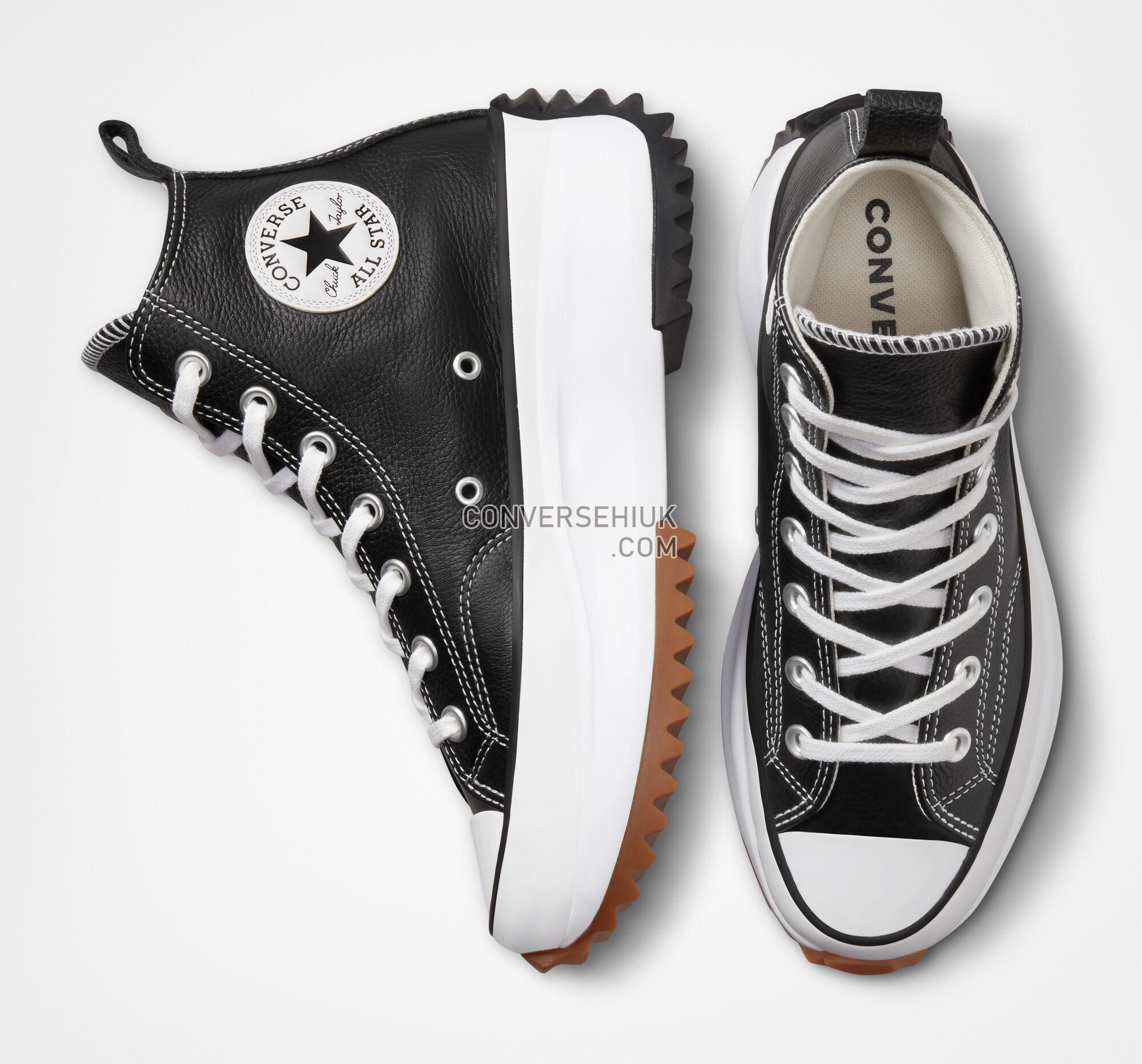 Converse Run Star Hike Platform Foundational Leather Black/White/Gum A04292C Shoes