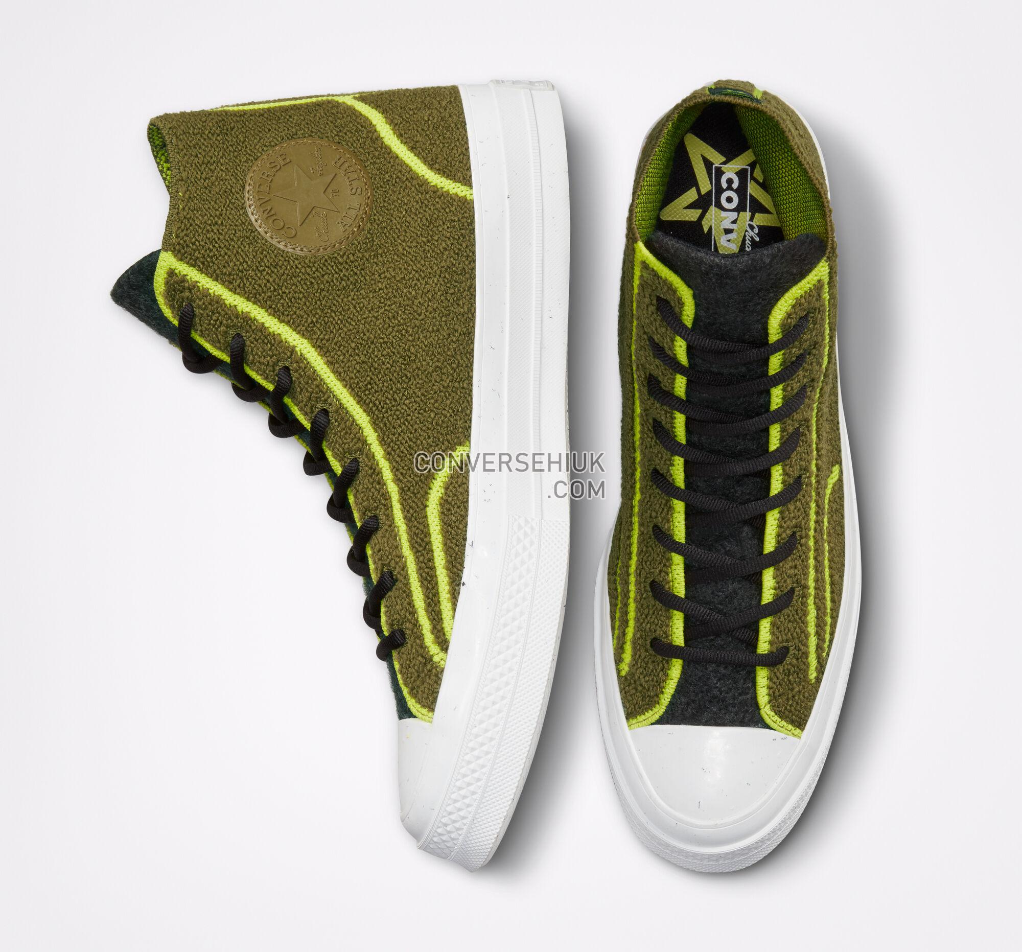 Converse Chuck 70 Renew Dark Moss/Black/Lime Twist 172034C Shoes