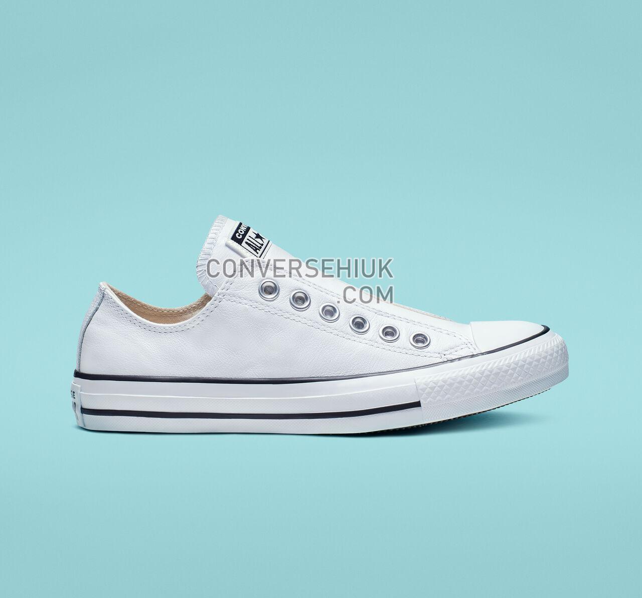 Converse Chuck Taylor All Star Leather Slip White/White/Black 164975C Shoes