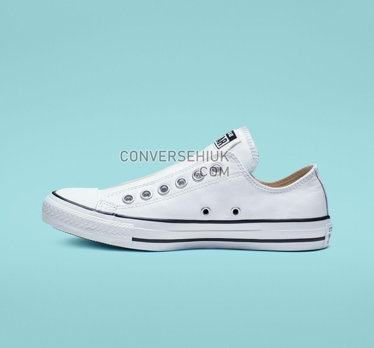 Converse Chuck Taylor All Star Leather Slip White/White/Black 164975C Shoes