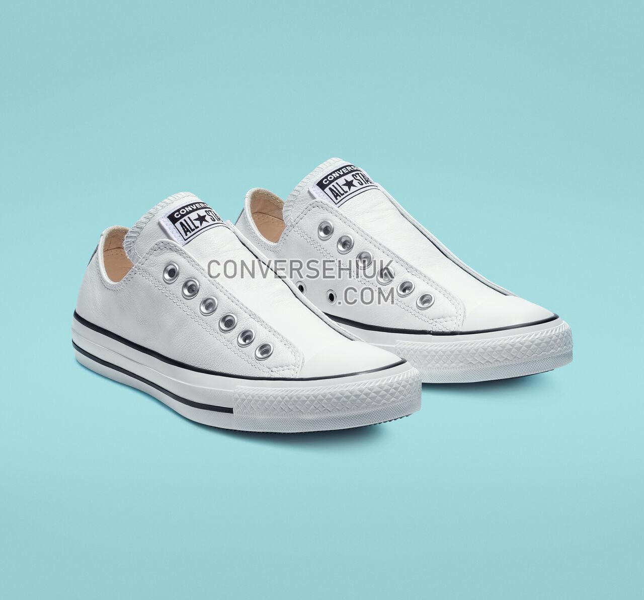 Converse Chuck Taylor All Star Leather Slip White/White/Black 164975C Shoes