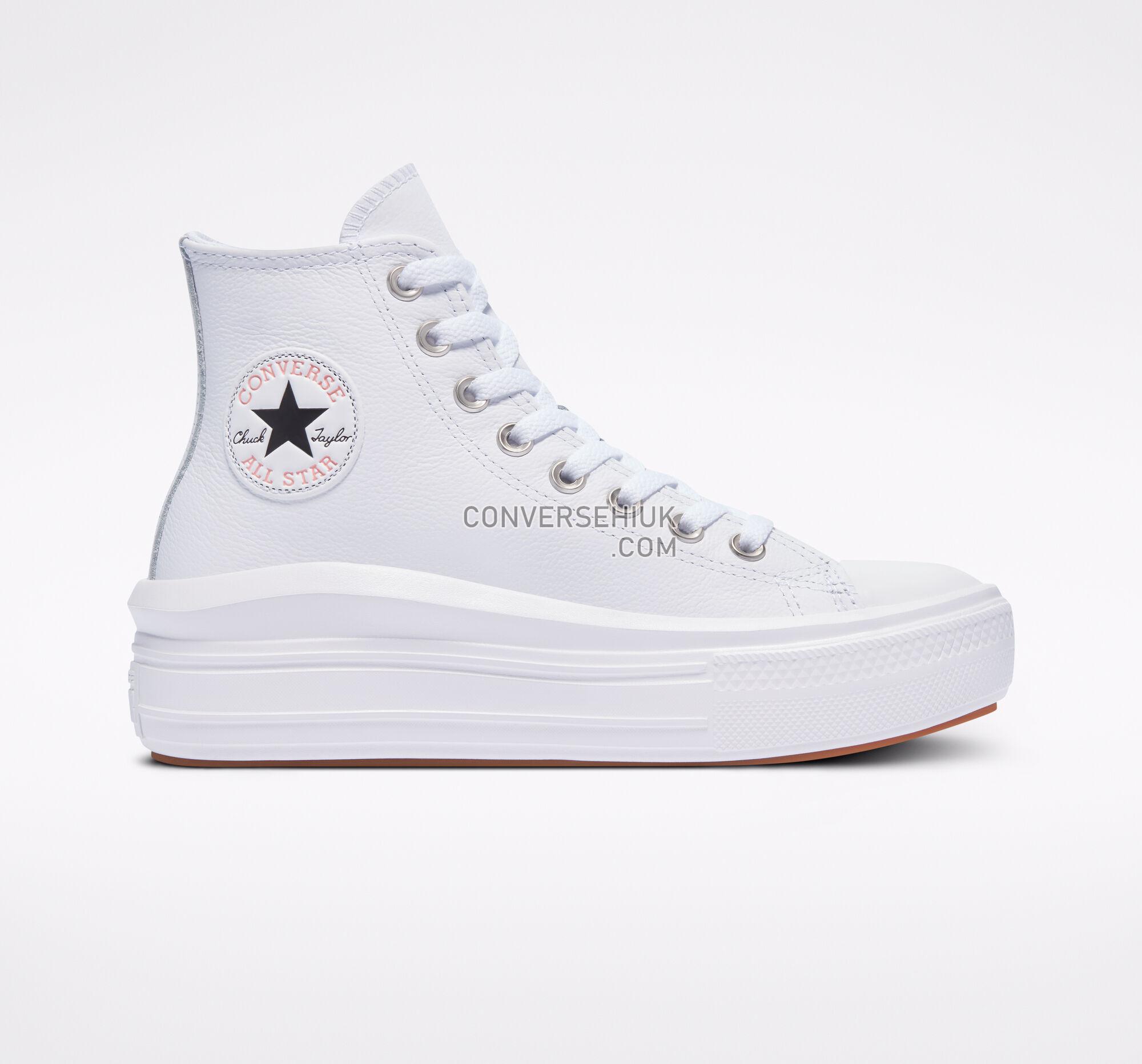 Converse Chuck Taylor All Star Move Platform Leather White/White/White 572279C Shoes