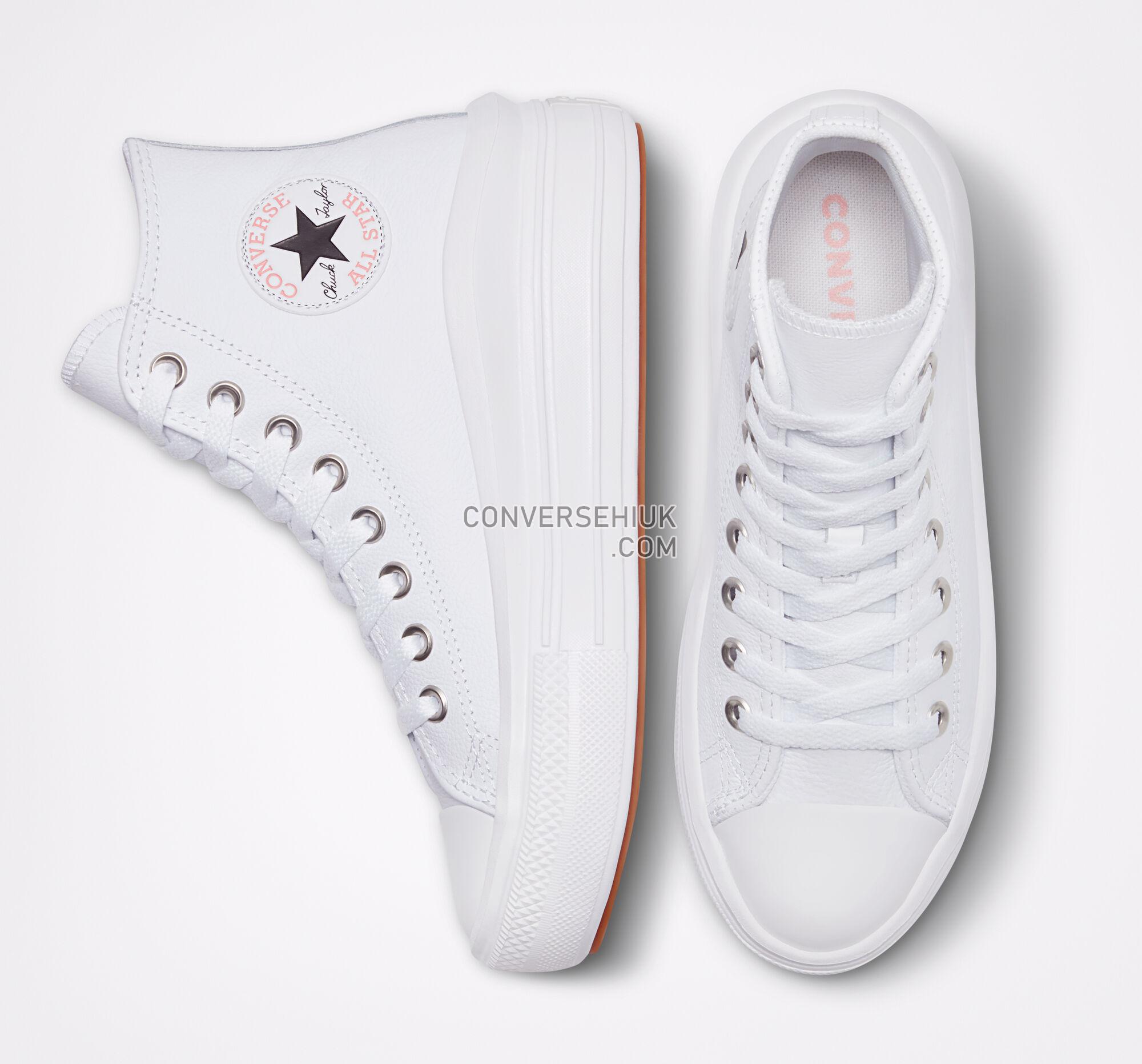 Converse Chuck Taylor All Star Move Platform Leather White/White/White 572279C Shoes