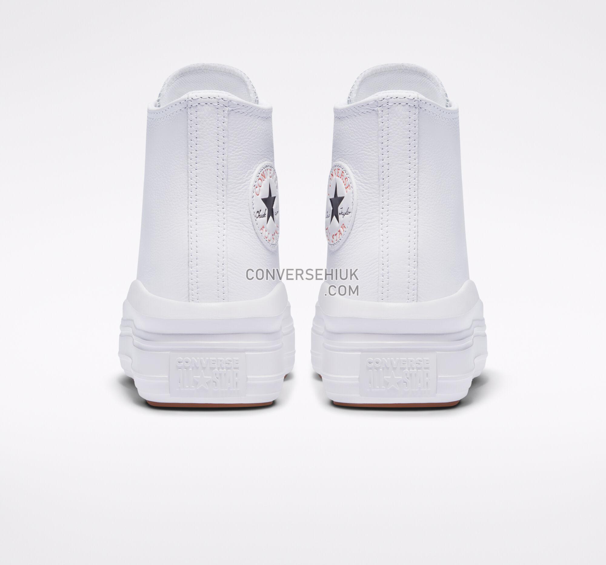 Converse Chuck Taylor All Star Move Platform Leather White/White/White 572279C Shoes