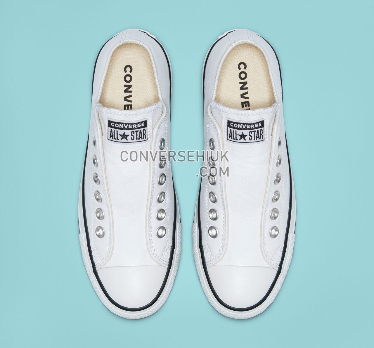 Converse Chuck Taylor All Star Leather Slip White/White/Black 164975C Shoes