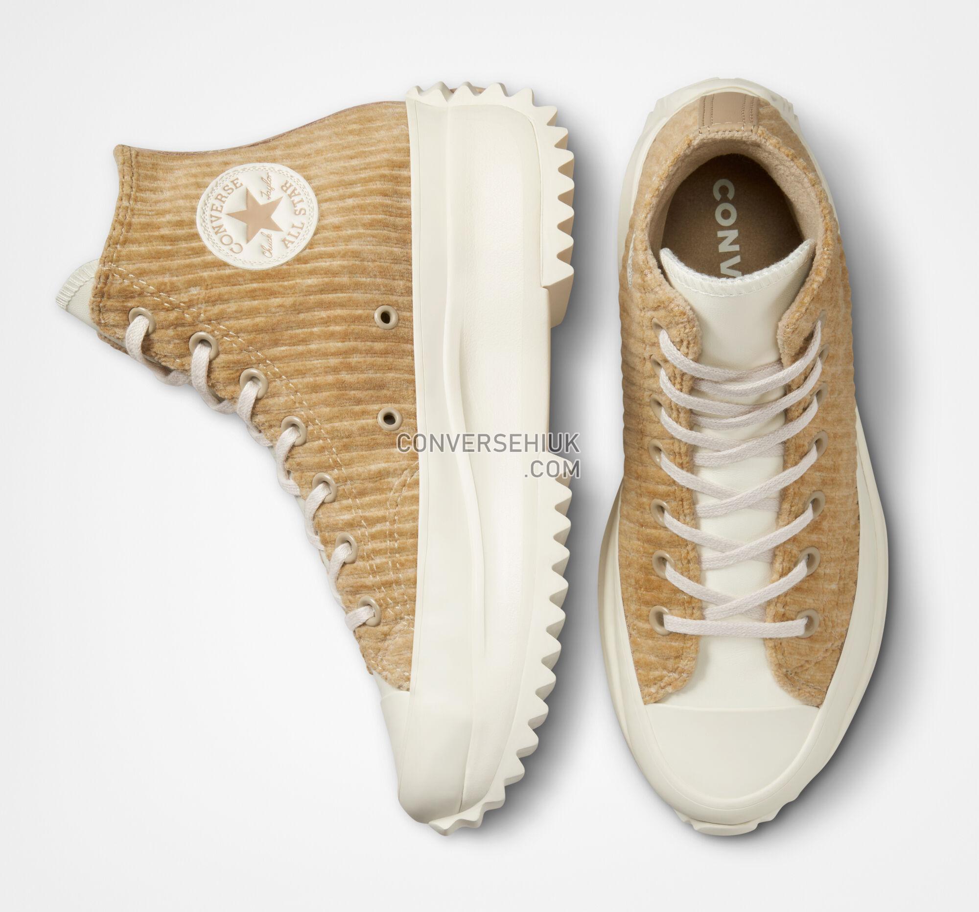 Converse Run Star Hike Platform Velour Nomad Khaki/Desert Sand/Egret A03253C Shoes