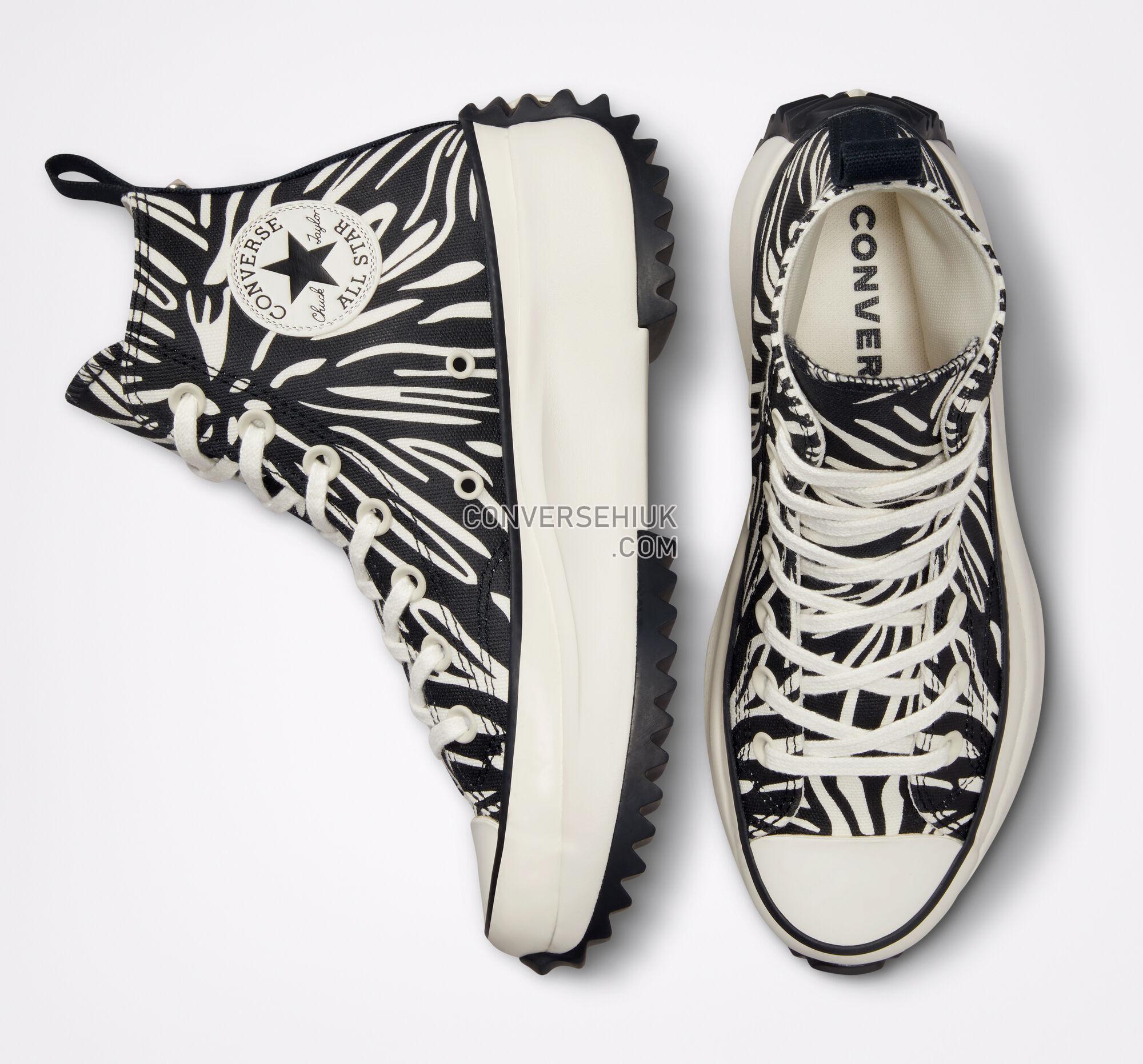 Converse Run Star Hike Platform Animalier Egret/Black/Egret A03729C Shoes