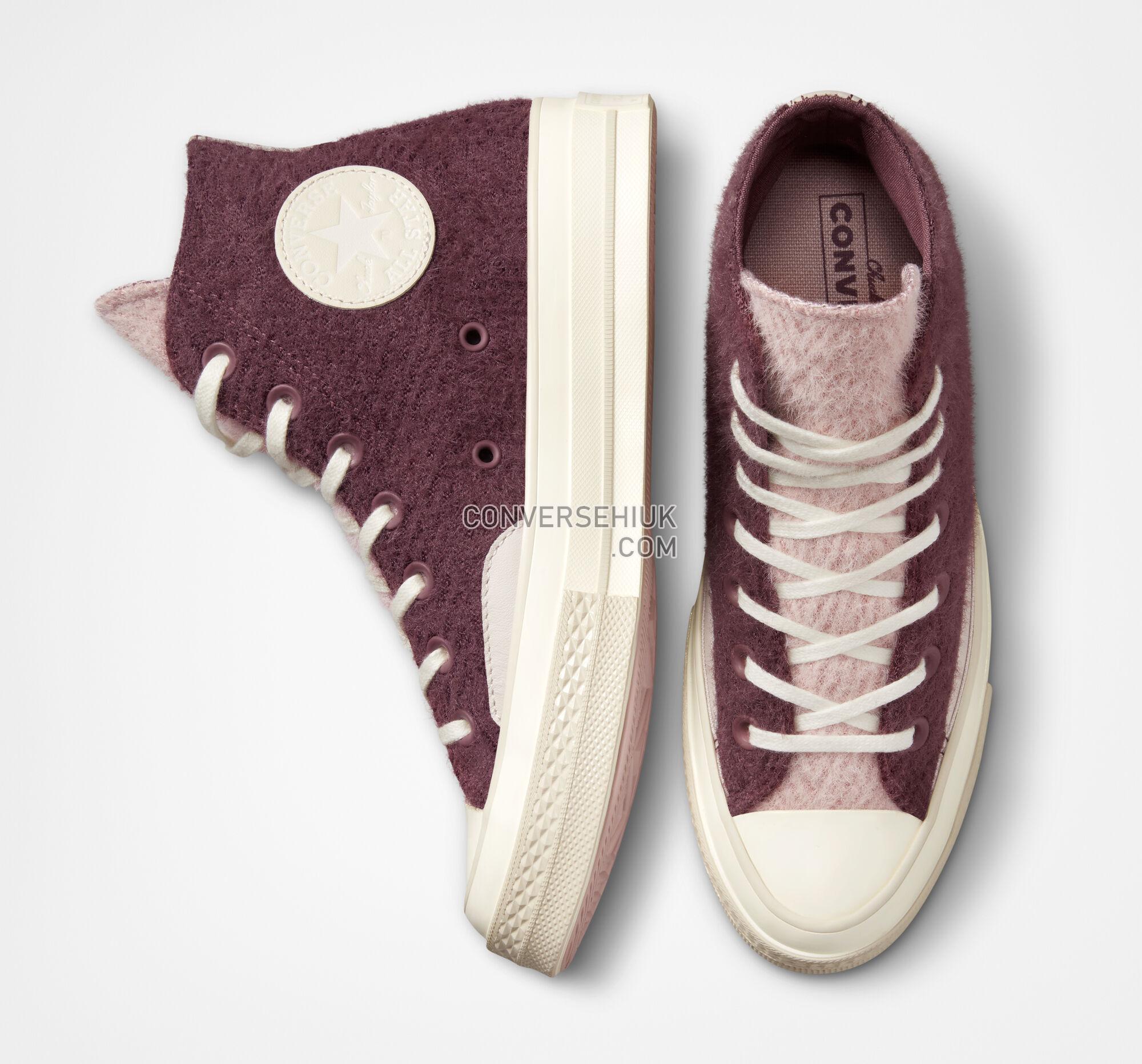 Converse Chuck 70 Cozy Knit Dark Wine/Stone Mauve/Egret A01339C Shoes