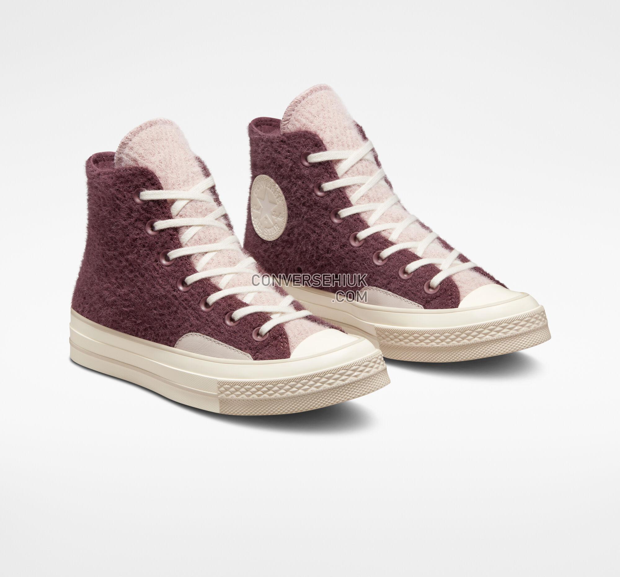 Converse Chuck 70 Cozy Knit Dark Wine/Stone Mauve/Egret A01339C Shoes