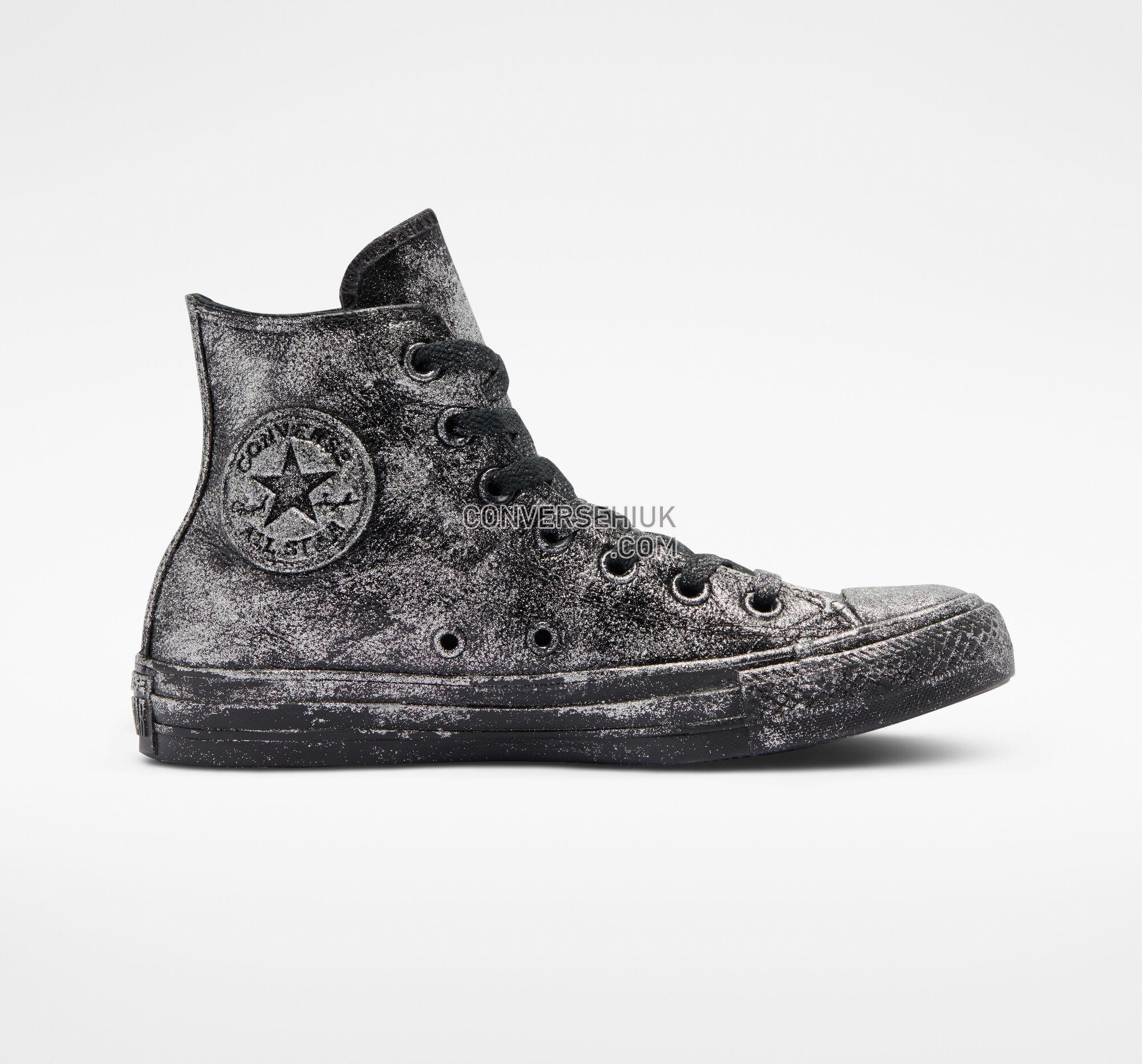 Converse Chuck Taylor All Star Luxe Leather Black Glitter A05086C Shoes