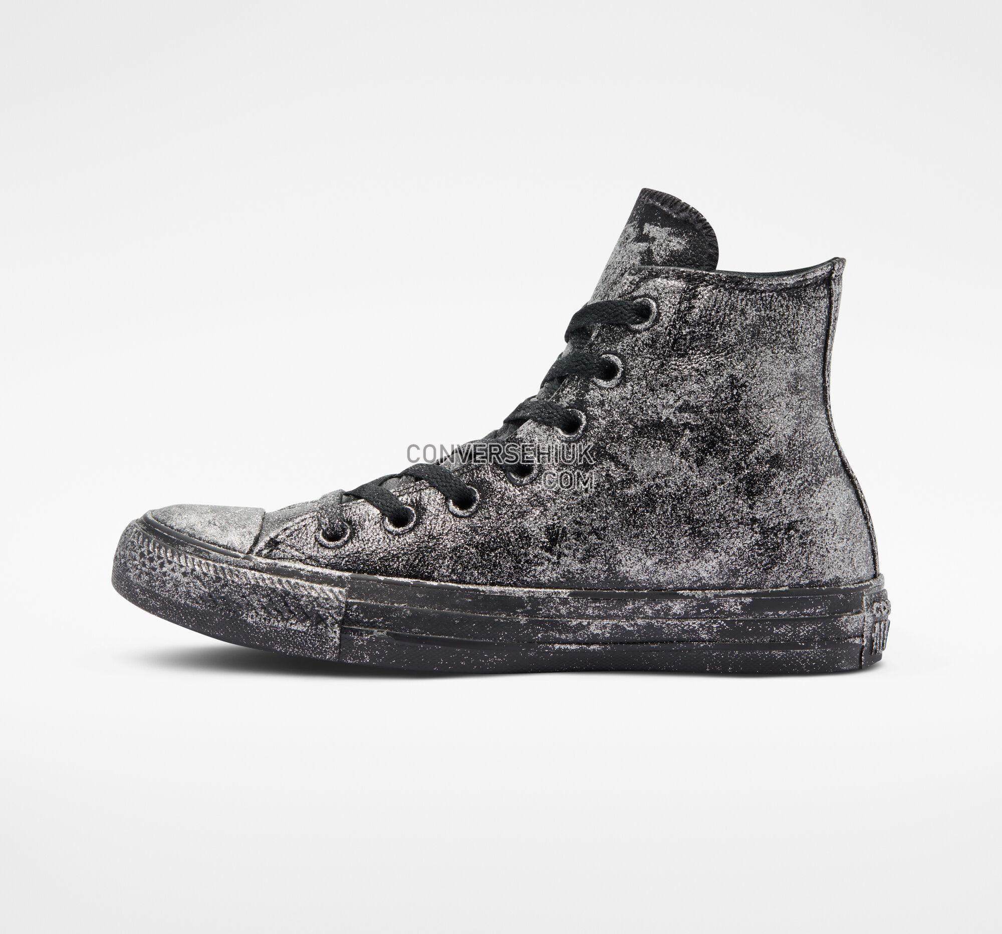 Converse Chuck Taylor All Star Luxe Leather Black Glitter A05086C Shoes