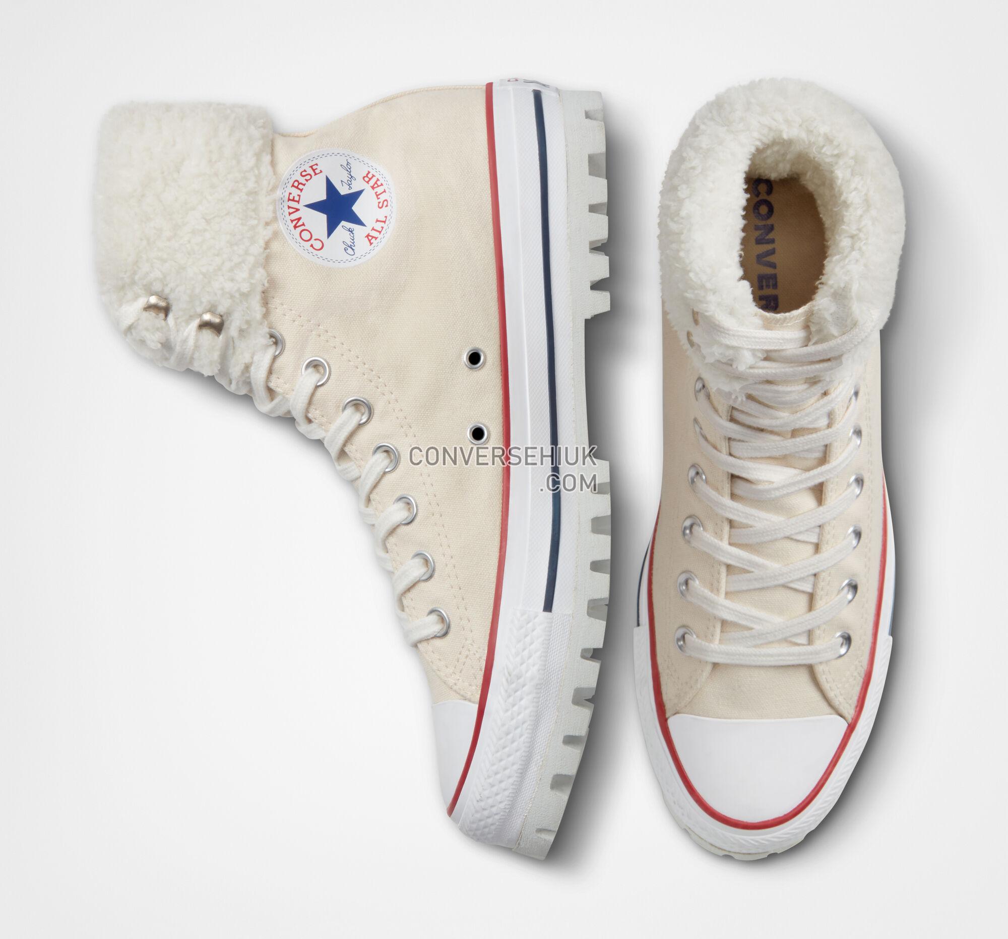 Converse Chuck Taylor All Star Trek Fur Collar Ivory Boot Trek A05134C Shoes