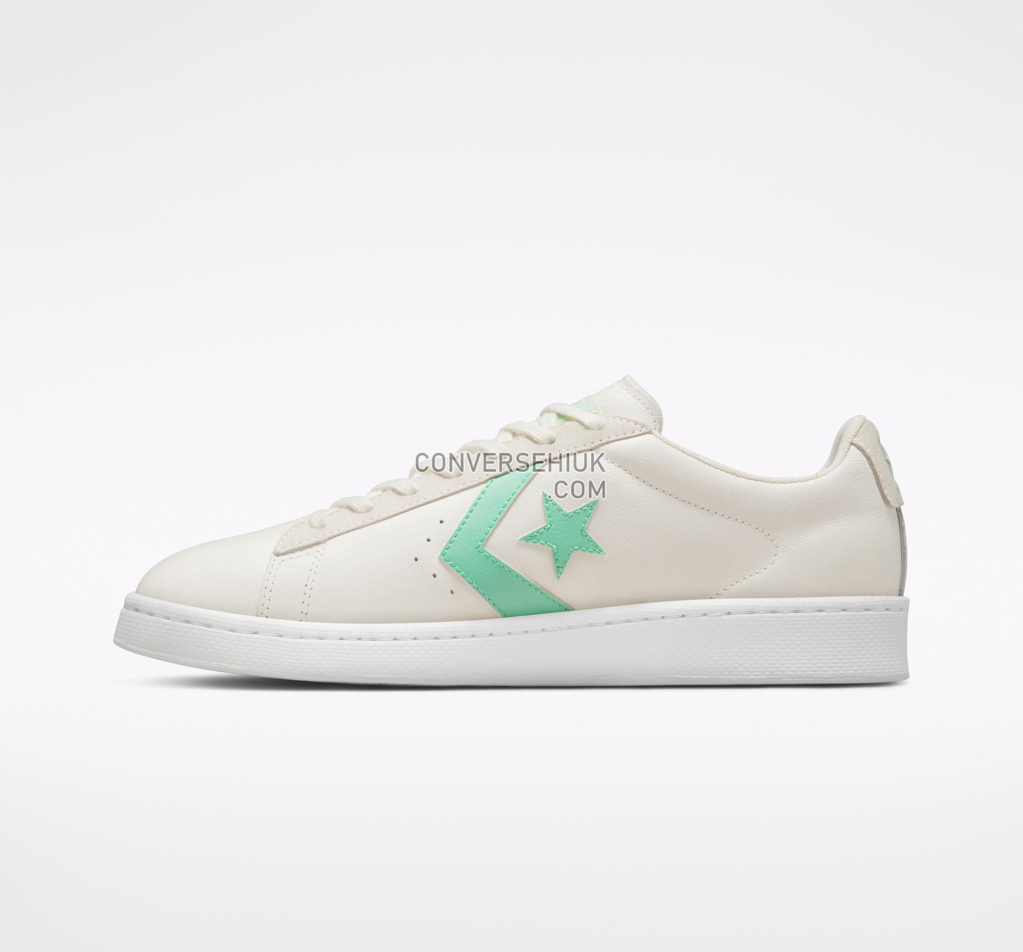 Converse Pro Leather Seasonal Color Egret/Prism Green/White A02525C Shoes