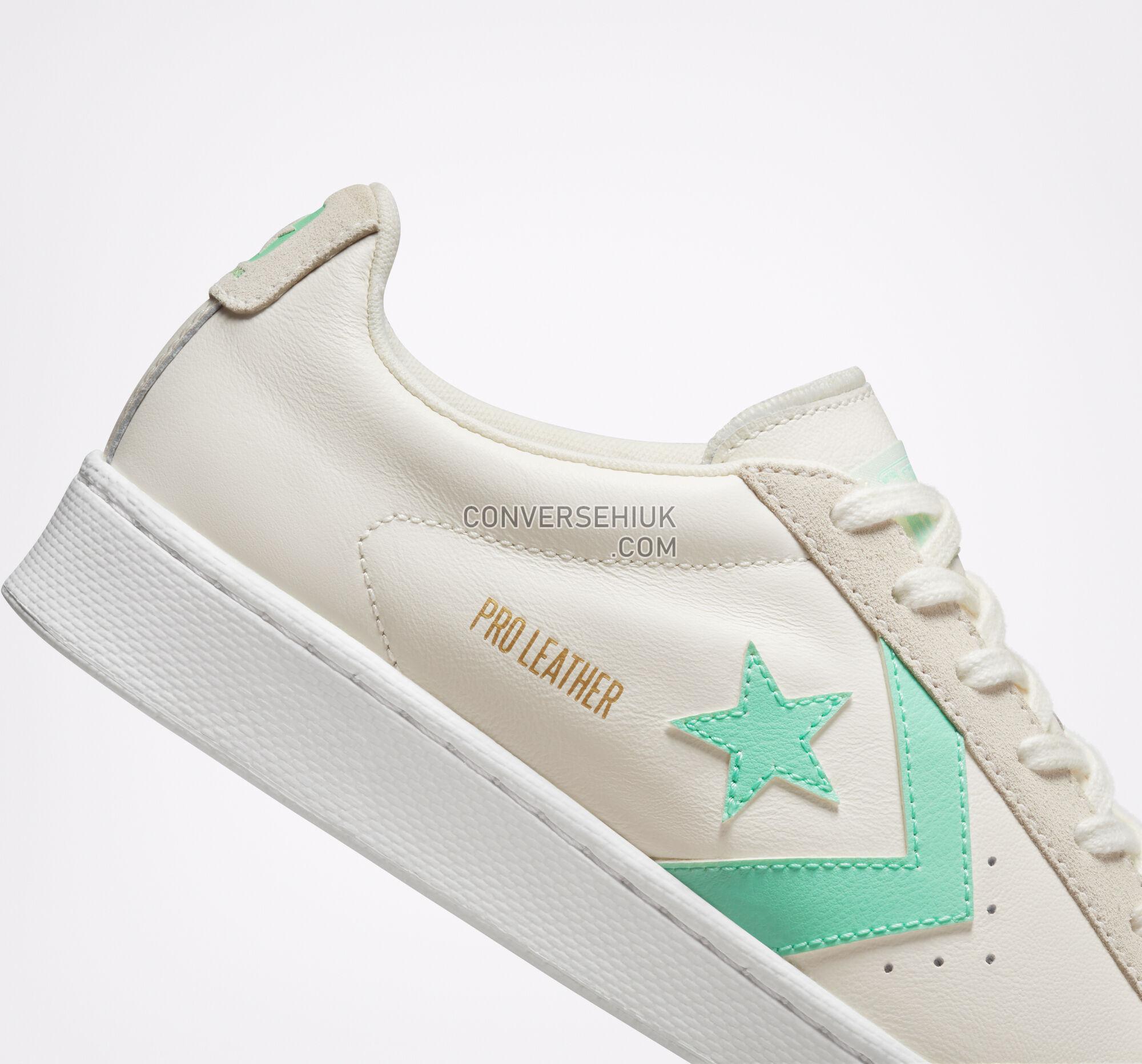 Converse Pro Leather Seasonal Color Egret/Prism Green/White A02525C Shoes