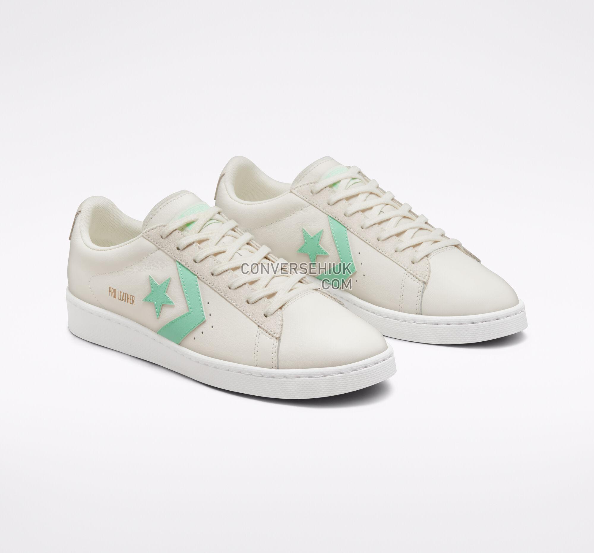 Converse Pro Leather Seasonal Color Egret/Prism Green/White A02525C Shoes