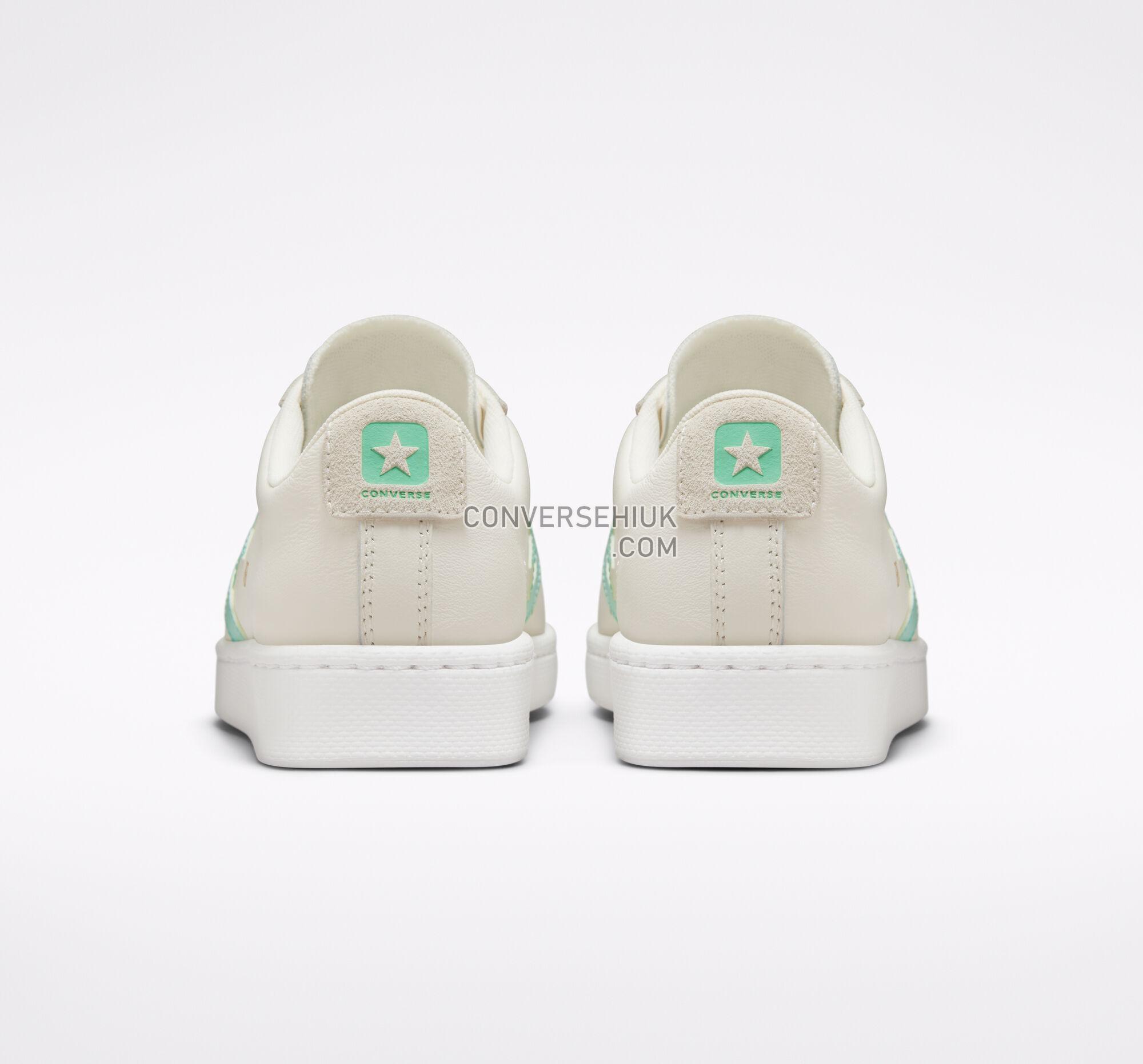 Converse Pro Leather Seasonal Color Egret/Prism Green/White A02525C Shoes