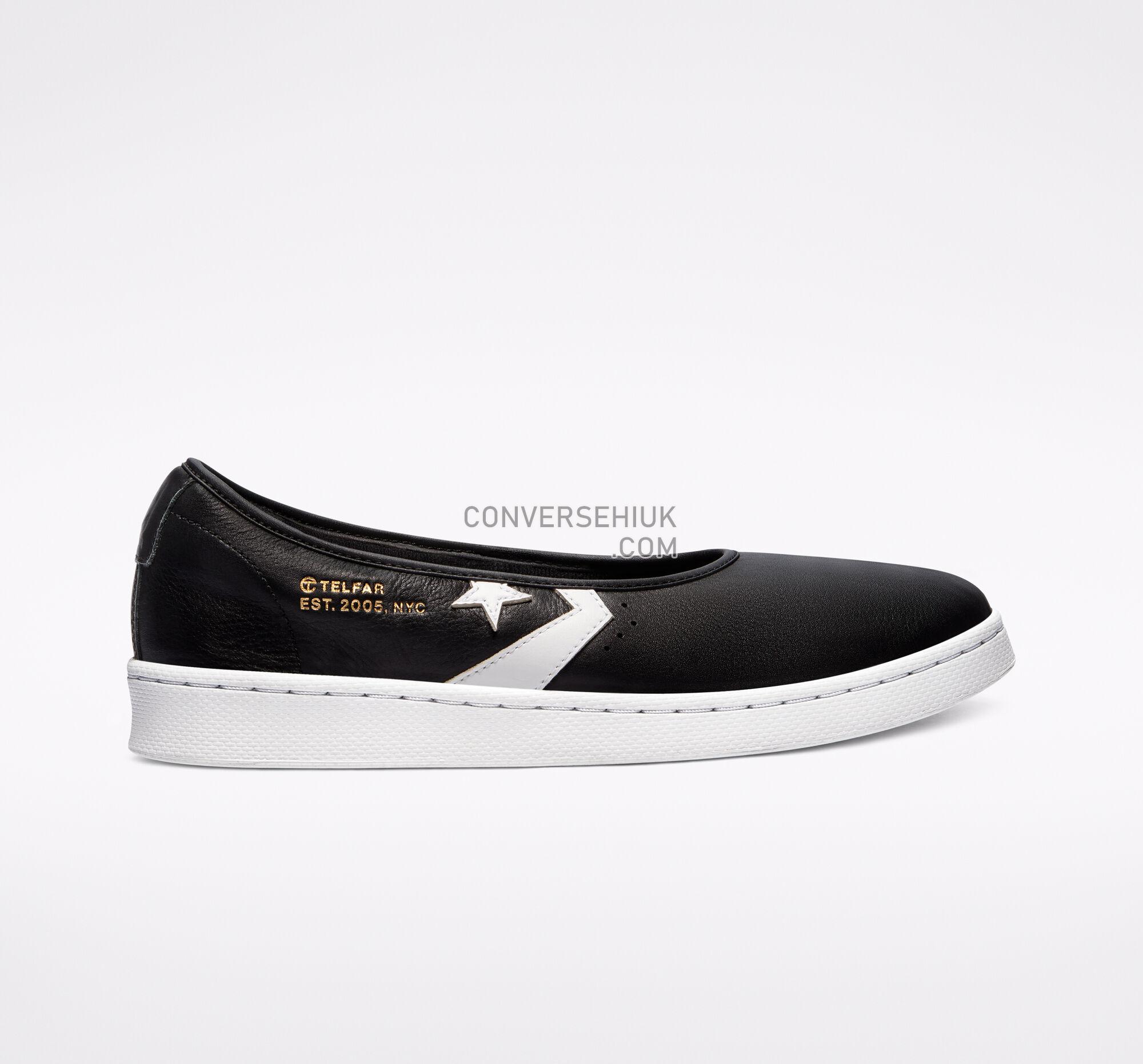 Converse x TELFAR Pro Leather Slip-On Black/White/Gold 172322C Shoes