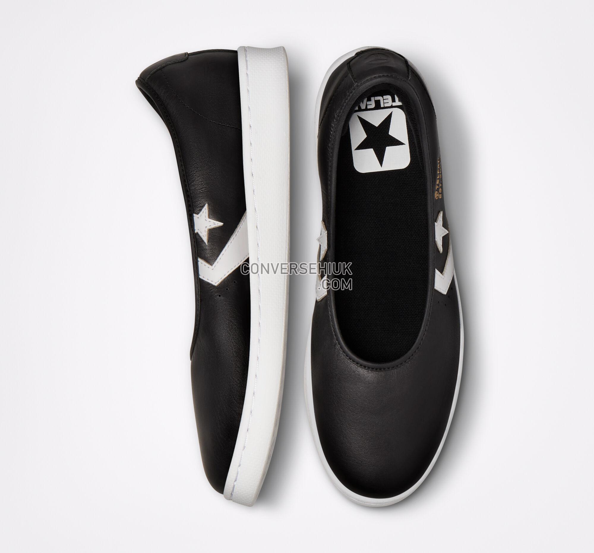 Converse x TELFAR Pro Leather Slip-On Black/White/Gold 172322C Shoes