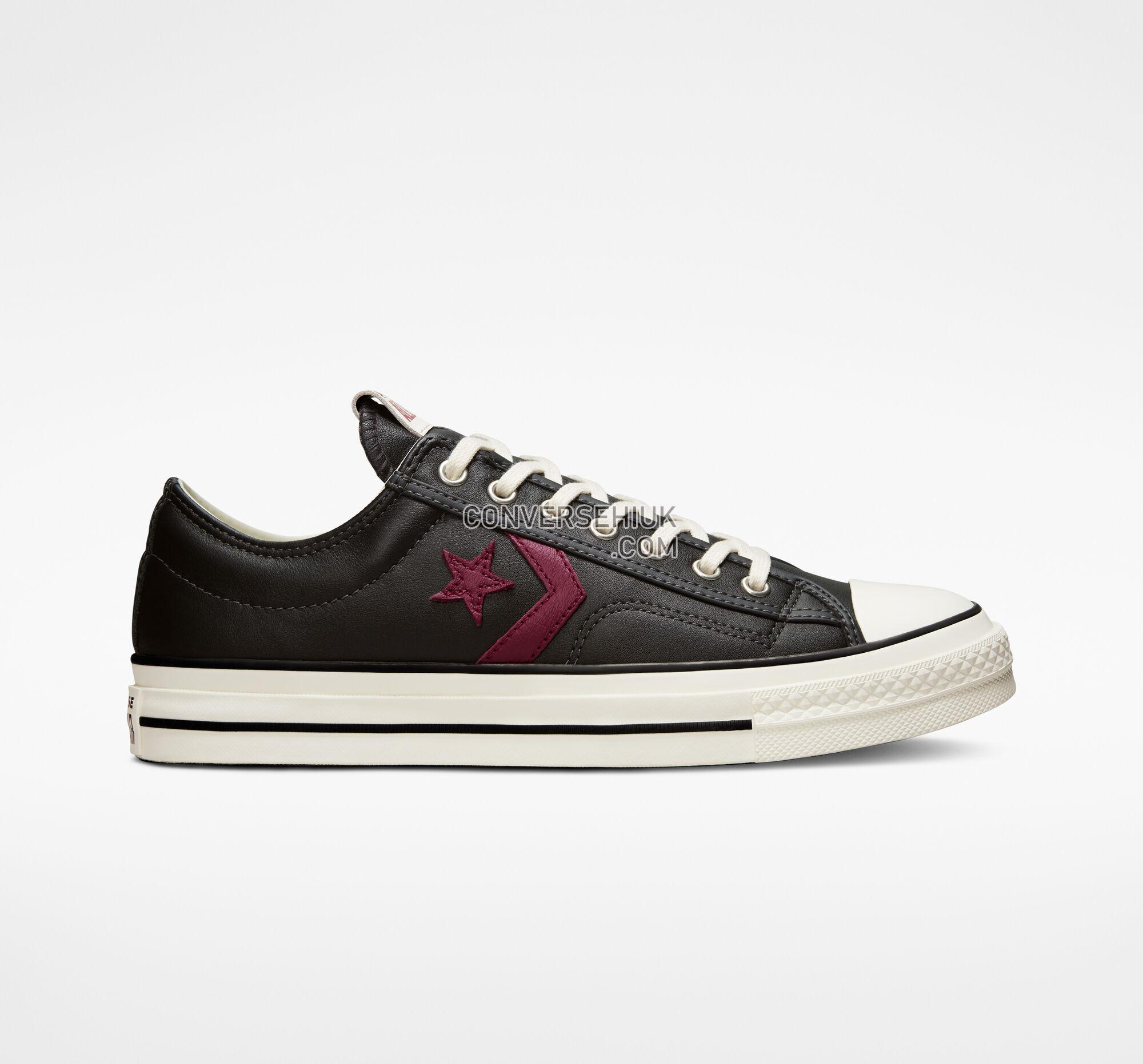 Converse Star Player 76 Leather Almost Black/Dark Beetroot A04249C Shoes