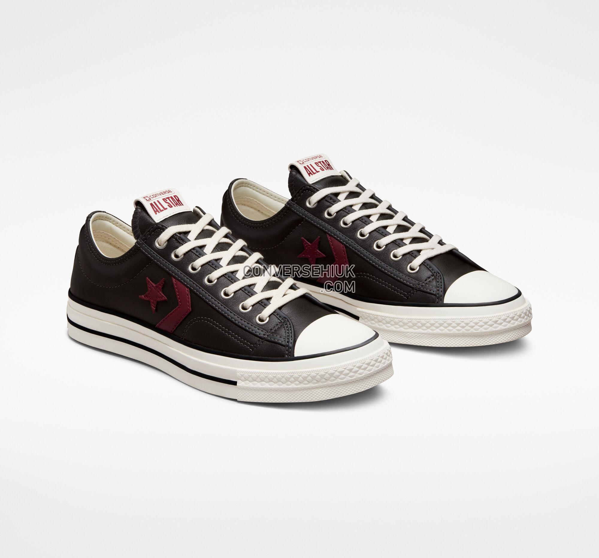 Converse Star Player 76 Leather Almost Black/Dark Beetroot A04249C Shoes