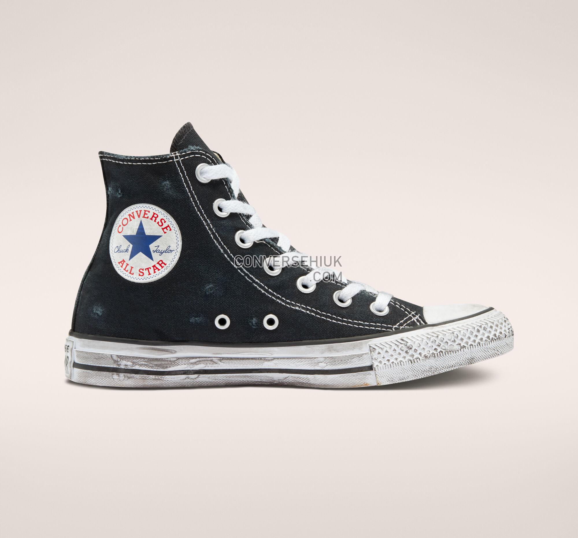 Converse Chuck Taylor All Star Brushed Canvas Black Well Worn A04914C Shoes