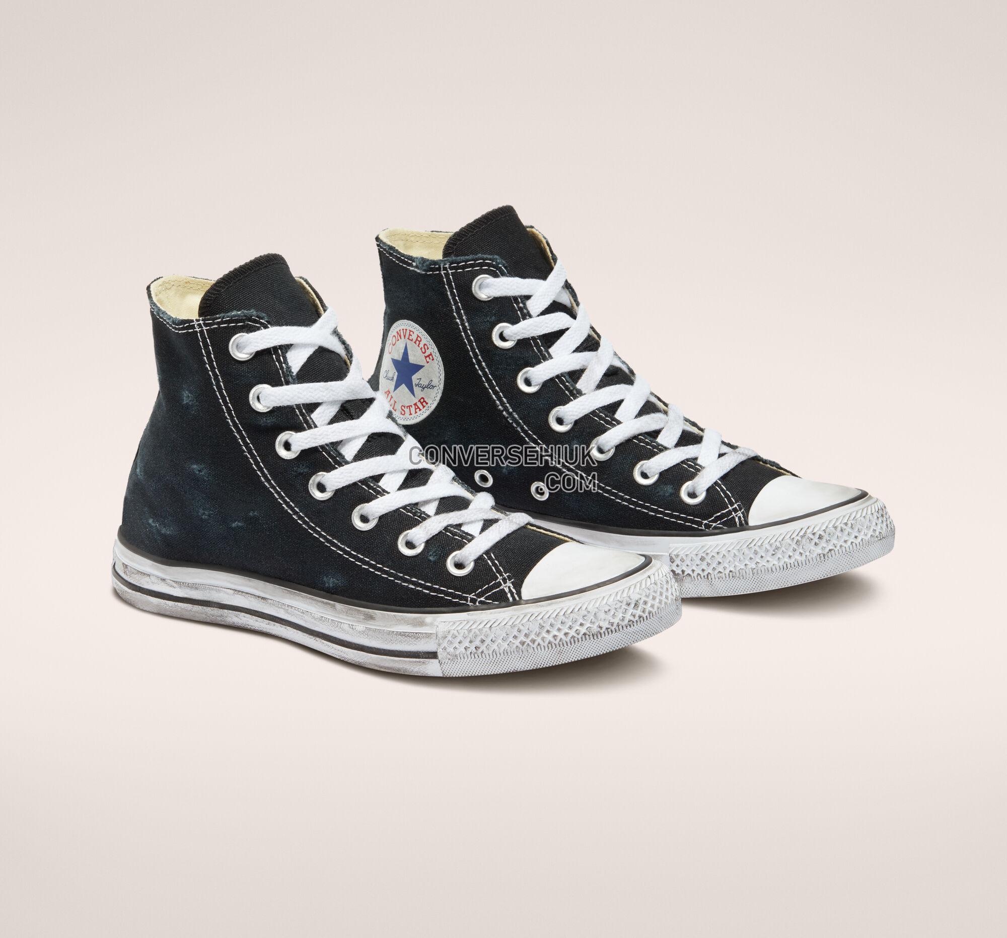 Converse Chuck Taylor All Star Brushed Canvas Black Well Worn A04914C Shoes