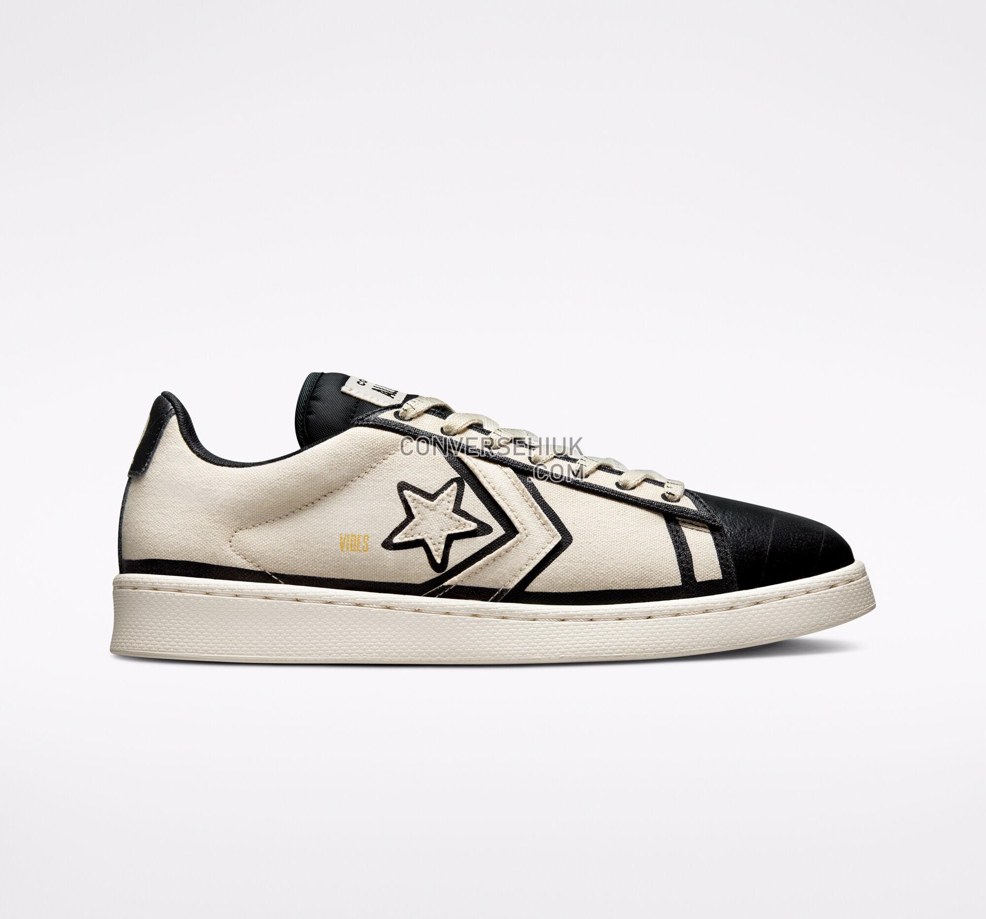 Converse x Joshua Vides Pro Leather Natural Ivory/Black/White A00713C Shoes