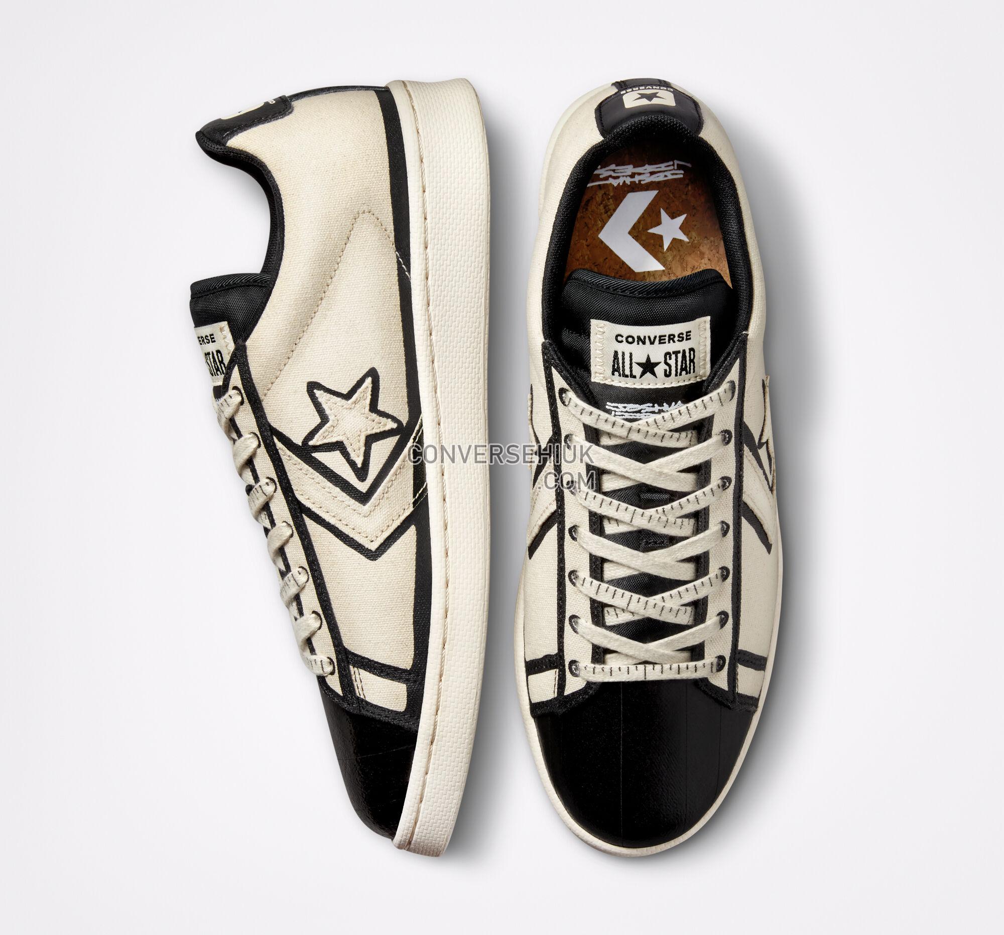 Converse x Joshua Vides Pro Leather Natural Ivory/Black/White A00713C Shoes