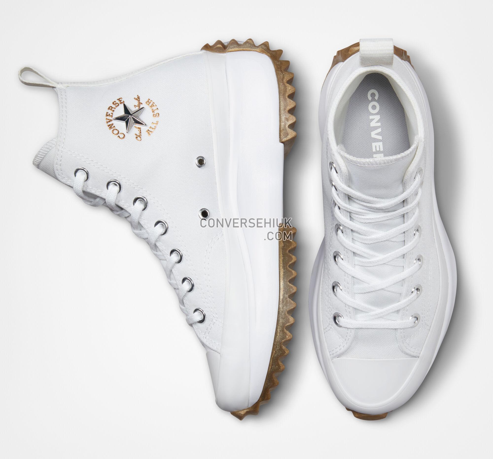 Converse Run Star Hike Platform Metallic Details White/Silver/Gravel A01312C Shoes