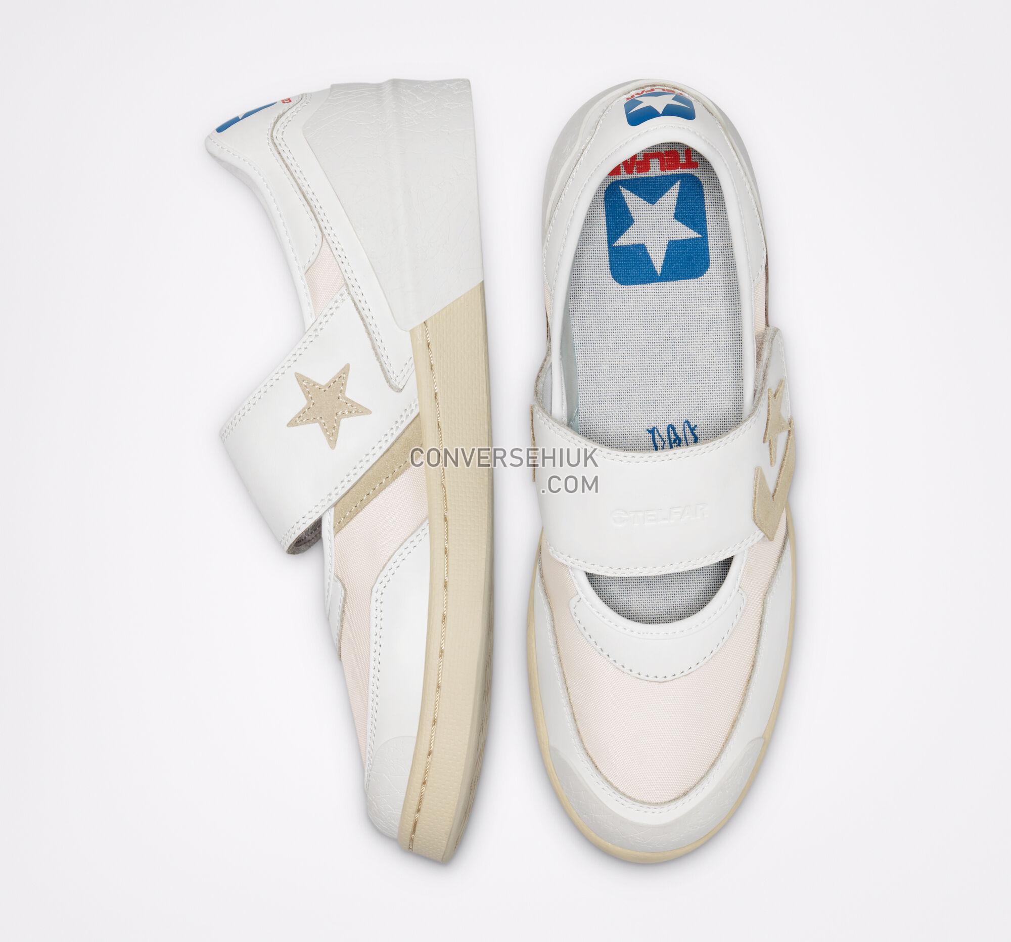 Converse x TELFAR Pro Leather Mary Jane White/Parchment/White 169067C Shoes