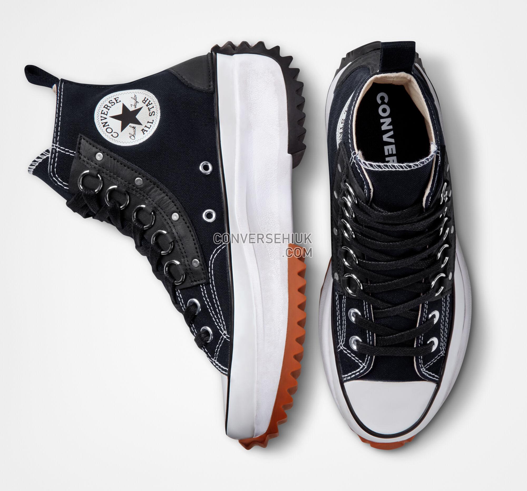 Converse Run Star Hike Platform Punk Academia Black Metal Ring A04321C Shoes