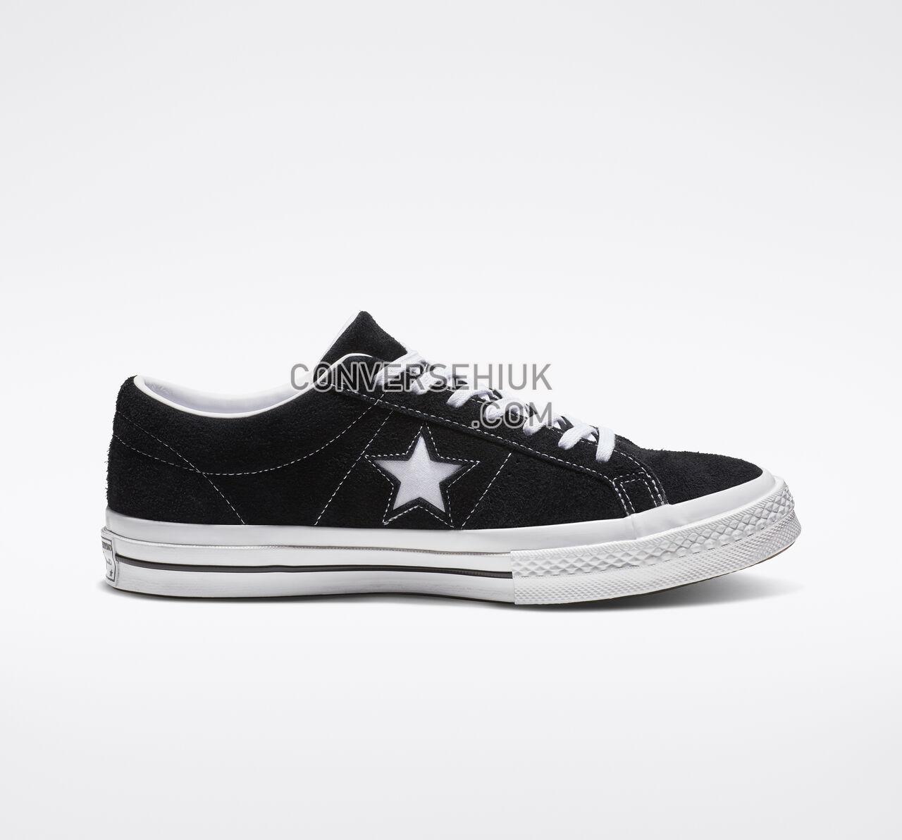 Converse One Star Vintage Suede Low Top Black/White/White 158369C Shoes