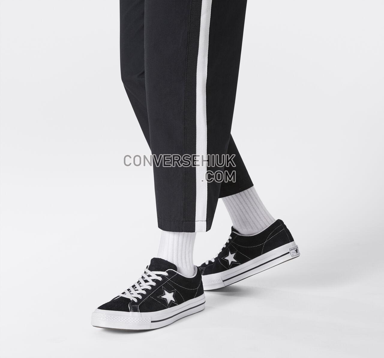 Converse One Star Vintage Suede Low Top Black/White/White 158369C Shoes