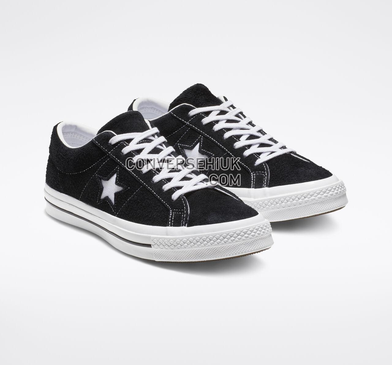 Converse One Star Vintage Suede Low Top Black/White/White 158369C Shoes