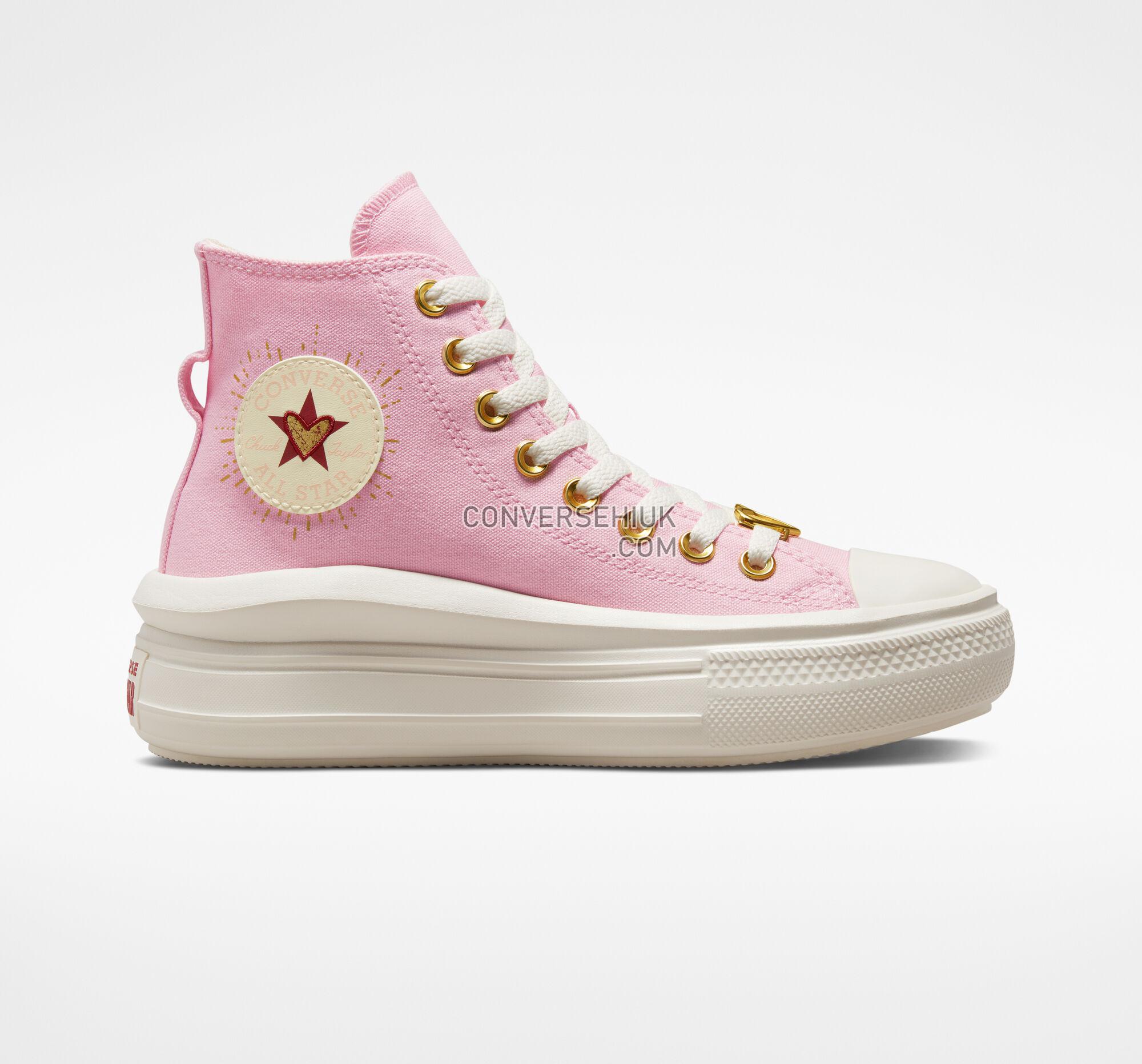 Converse Chuck Taylor All Star Move Platform Hearts Sunrise Pink/Egret A05140C Shoes