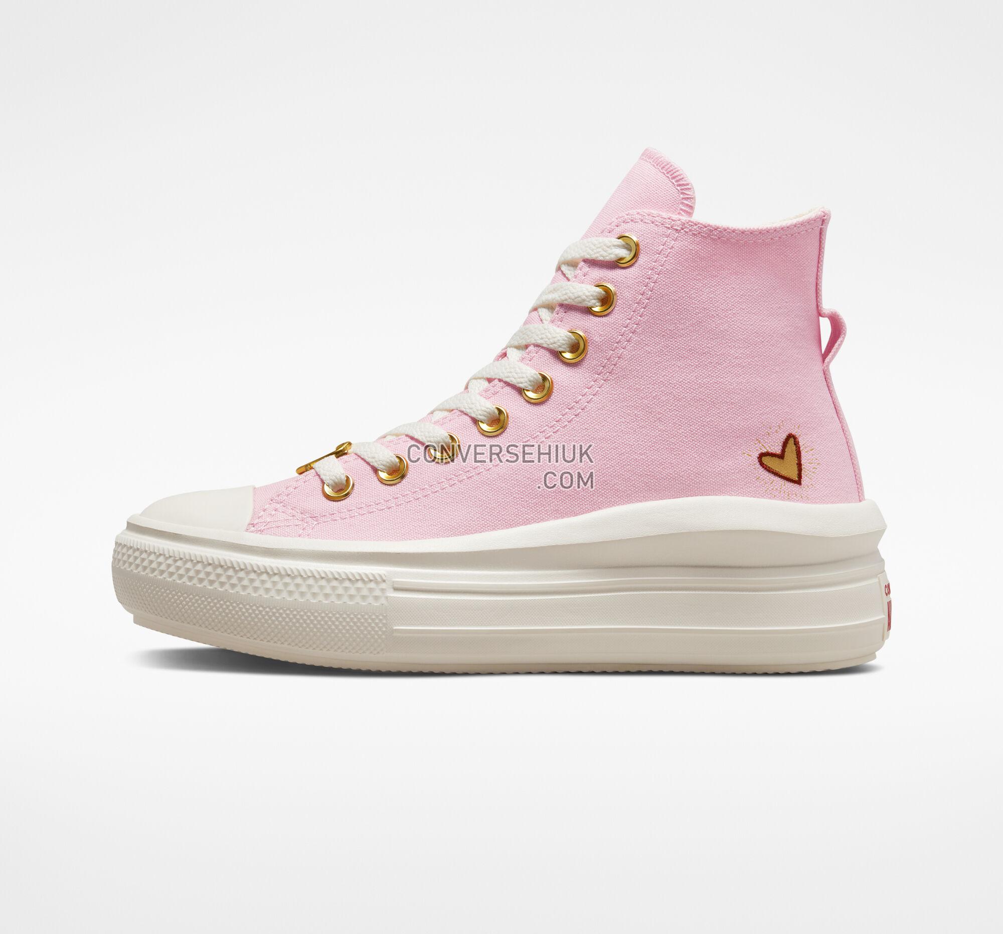 Converse Chuck Taylor All Star Move Platform Hearts Sunrise Pink/Egret A05140C Shoes