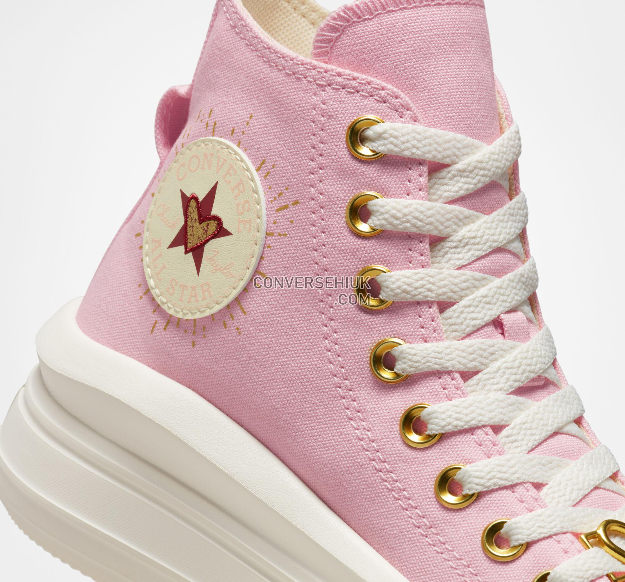 Converse Chuck Taylor All Star Move Platform Hearts Sunrise Pink/Egret A05140C Shoes