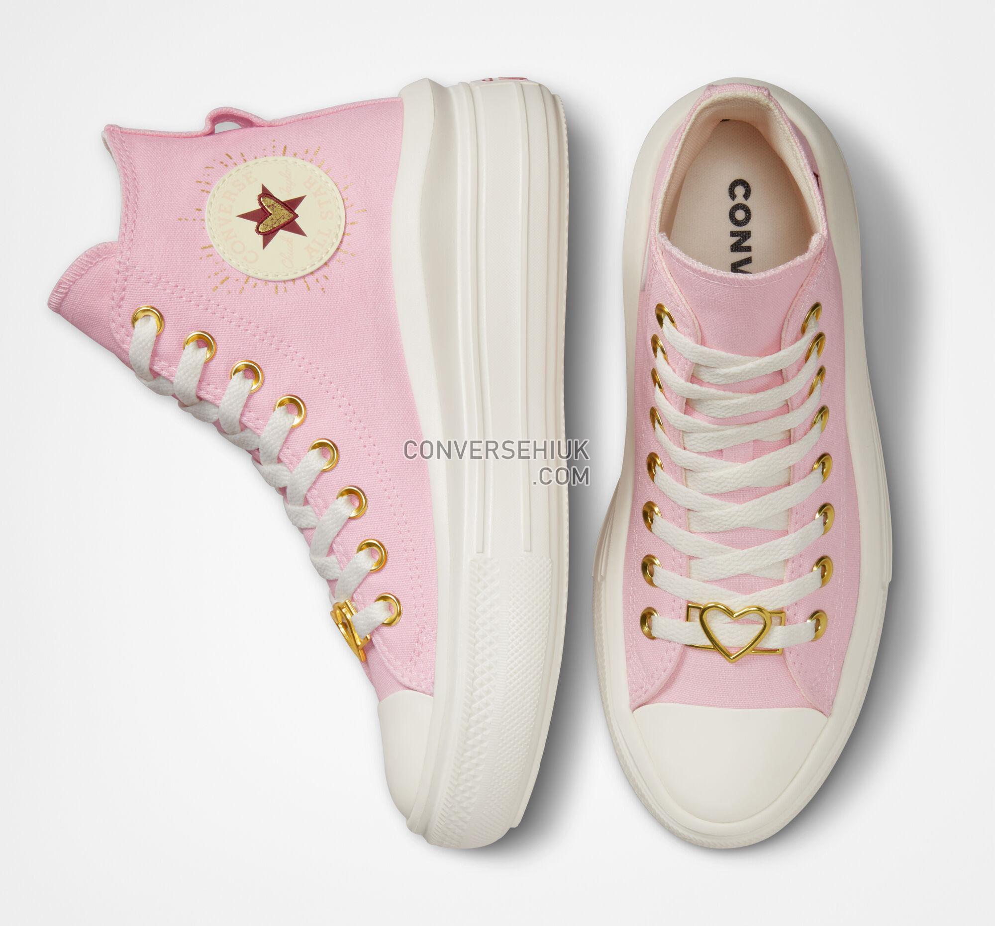 Converse Chuck Taylor All Star Move Platform Hearts Sunrise Pink/Egret A05140C Shoes