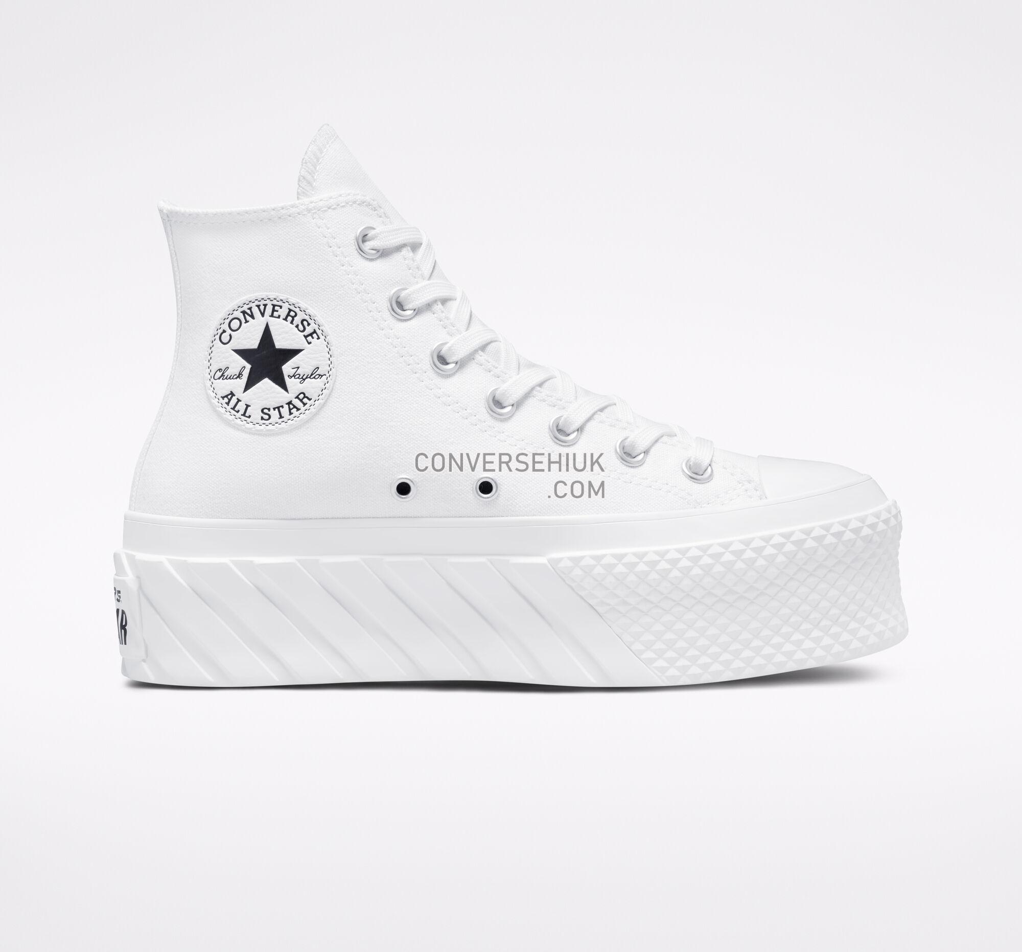 Converse Chuck Taylor All Star Lift 2X Platform White/White/Black A03395C Shoes