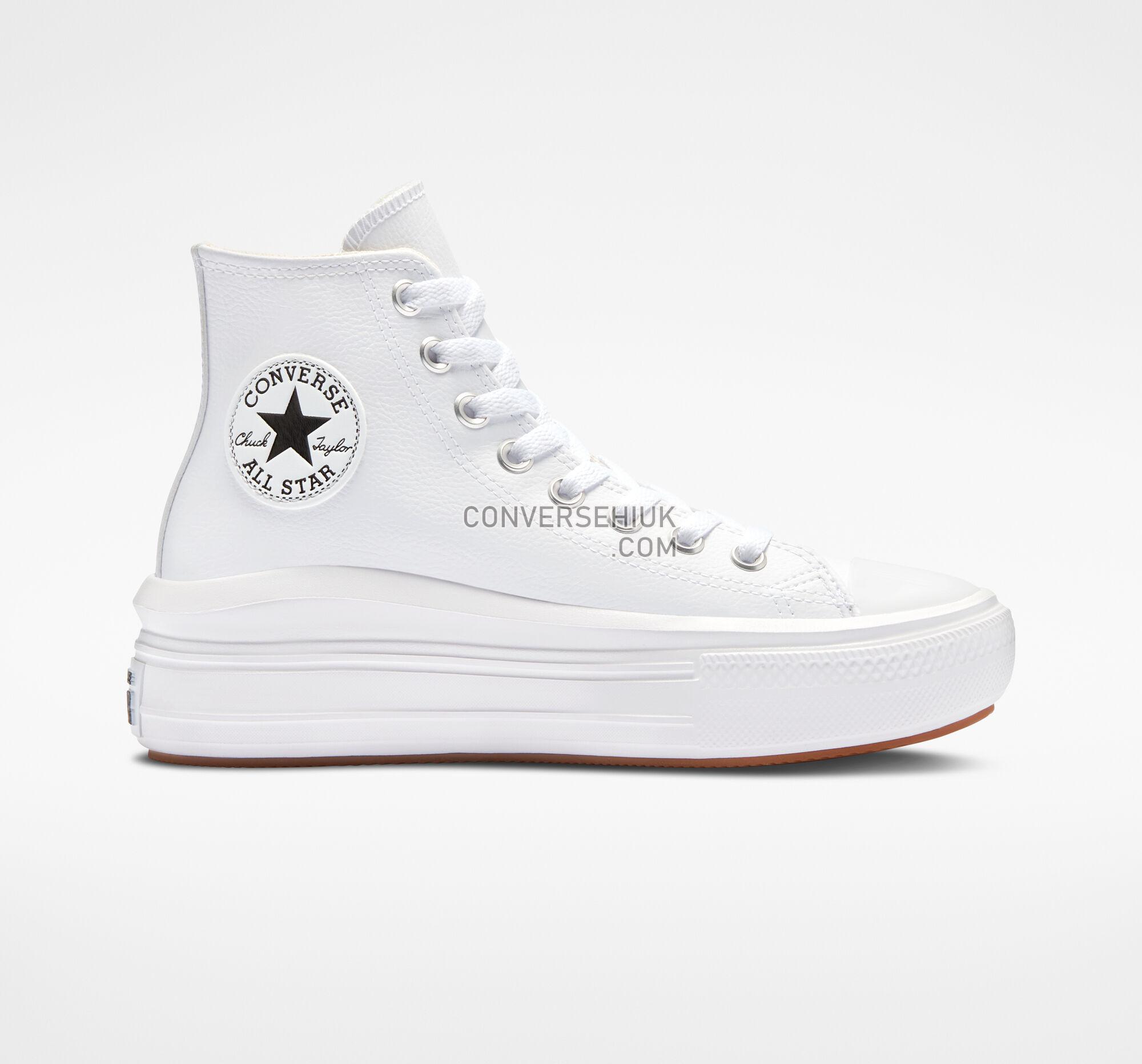 Converse Chuck Taylor All Star Move Platform Foundational Leather White/Black/White A04295C Shoes