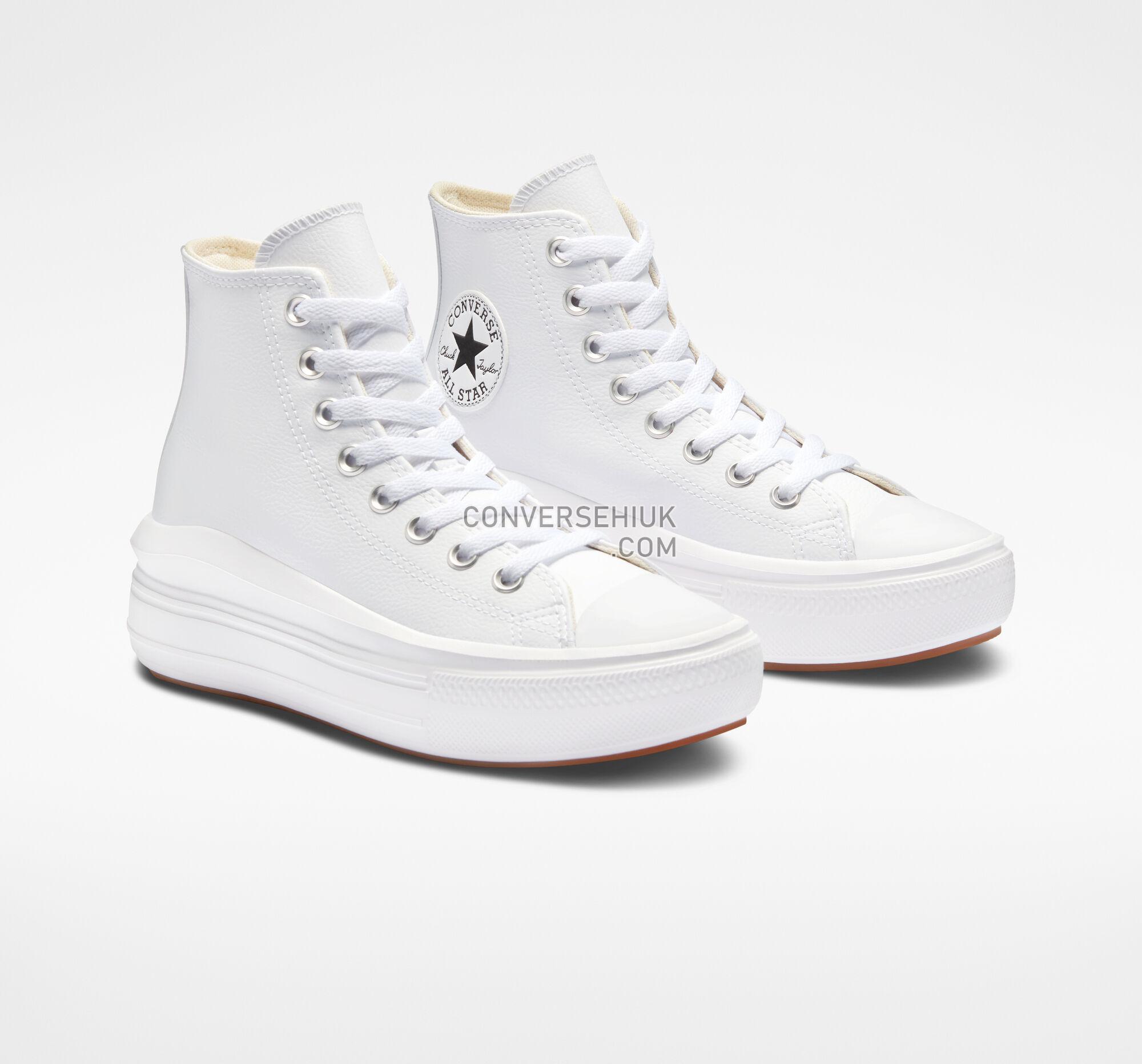 Converse Chuck Taylor All Star Move Platform Foundational Leather White/Black/White A04295C Shoes