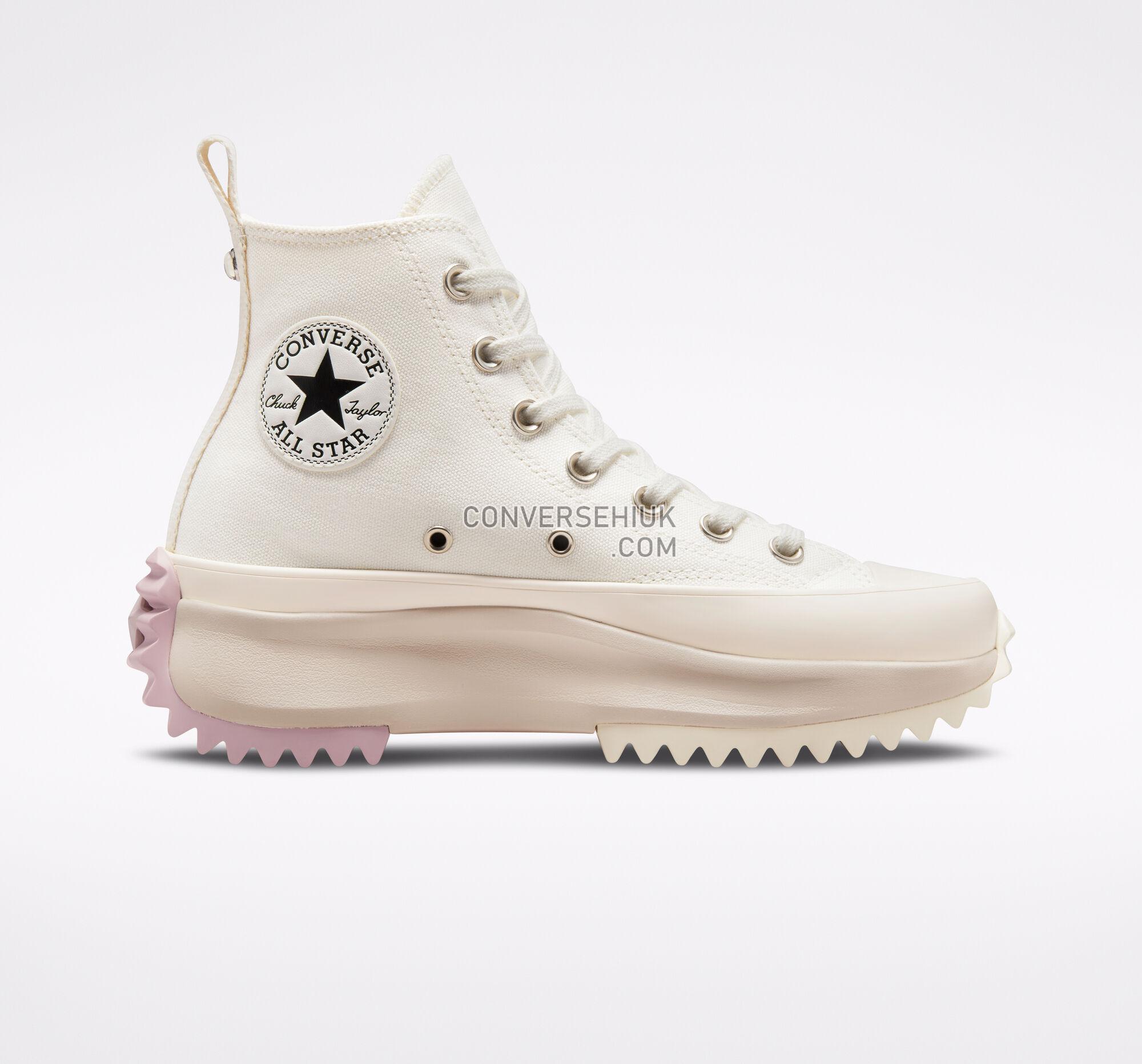 Converse Run Star Hike Platform Embroidered Crystals Vintage White/Stone Mauve A03737C Shoes