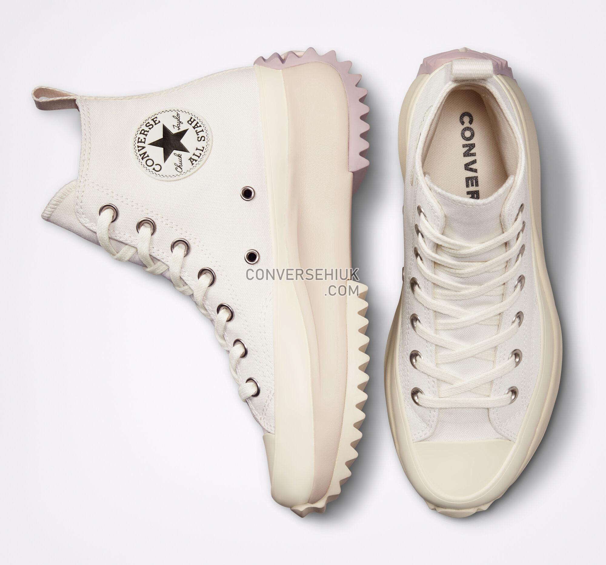 Converse Run Star Hike Platform Embroidered Crystals Vintage White/Stone Mauve A03737C Shoes