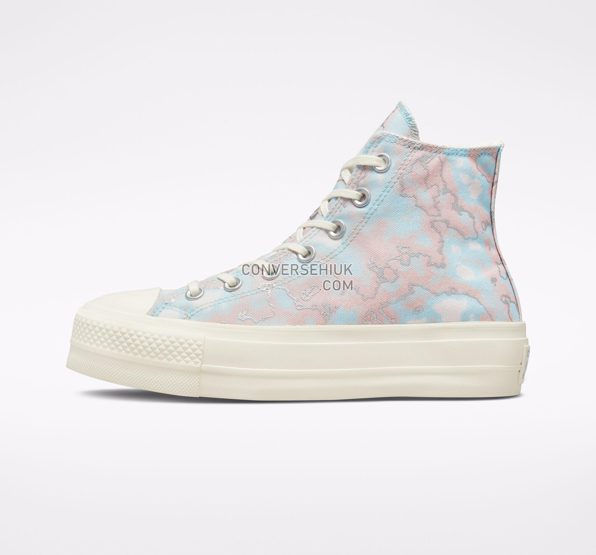 Converse Chuck Taylor All Star Lift Platform Marble Light Dew/Egret/Silver A02033C Shoes