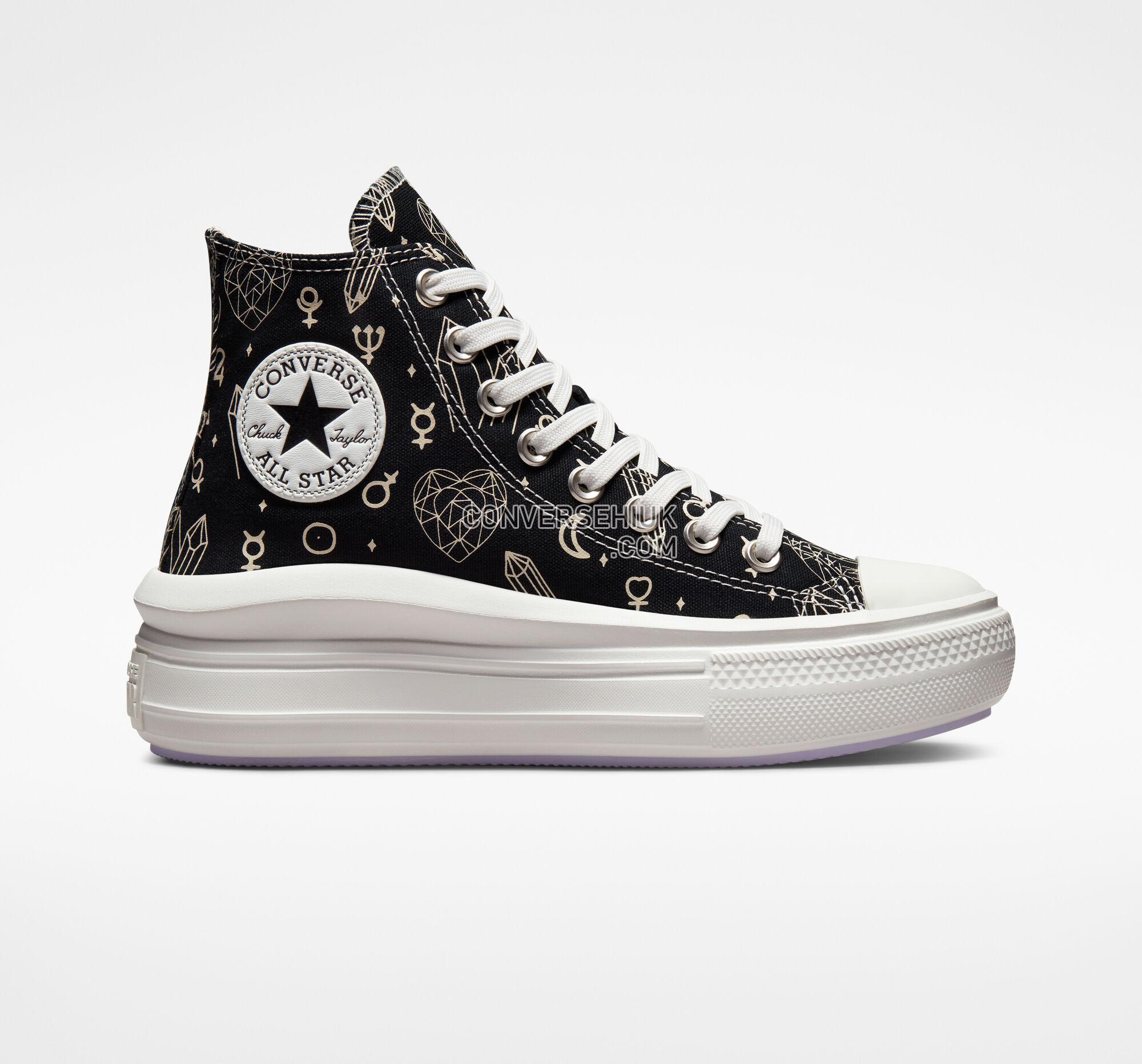 Converse Chuck Taylor All Star Move Platform Mystic Crystals Black/Natural Ivory A03725C Shoes