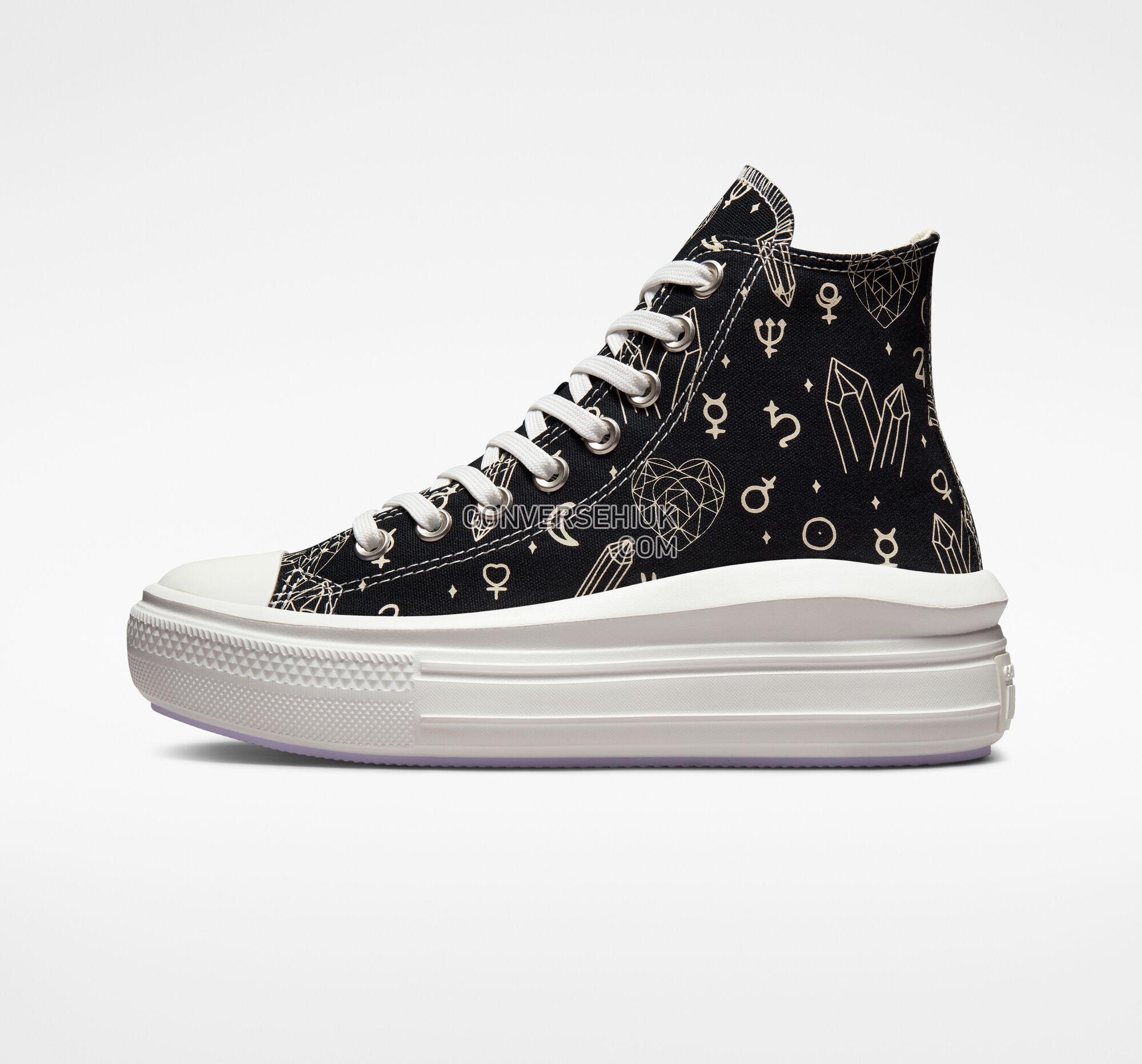 Converse Chuck Taylor All Star Move Platform Mystic Crystals Black/Natural Ivory A03725C Shoes