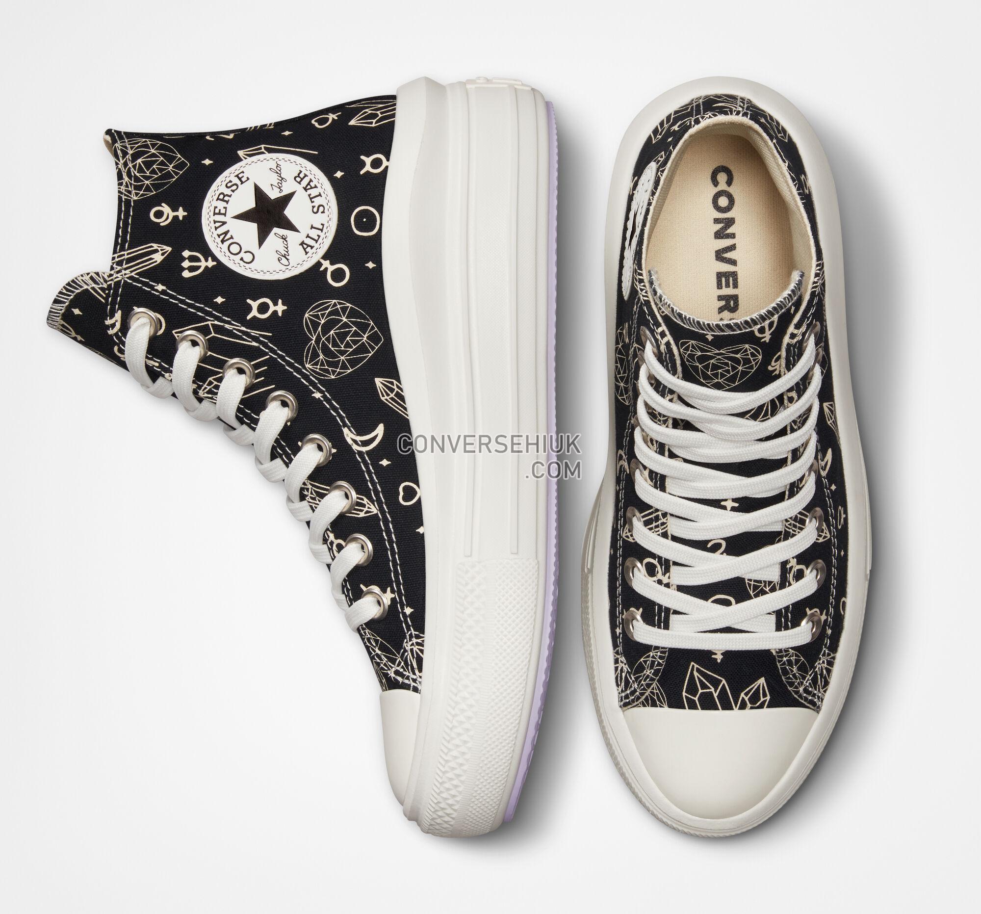 Converse Chuck Taylor All Star Move Platform Mystic Crystals Black/Natural Ivory A03725C Shoes