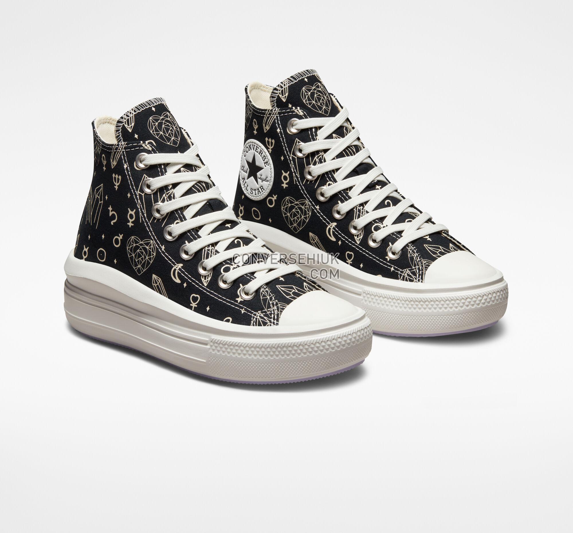 Converse Chuck Taylor All Star Move Platform Mystic Crystals Black/Natural Ivory A03725C Shoes